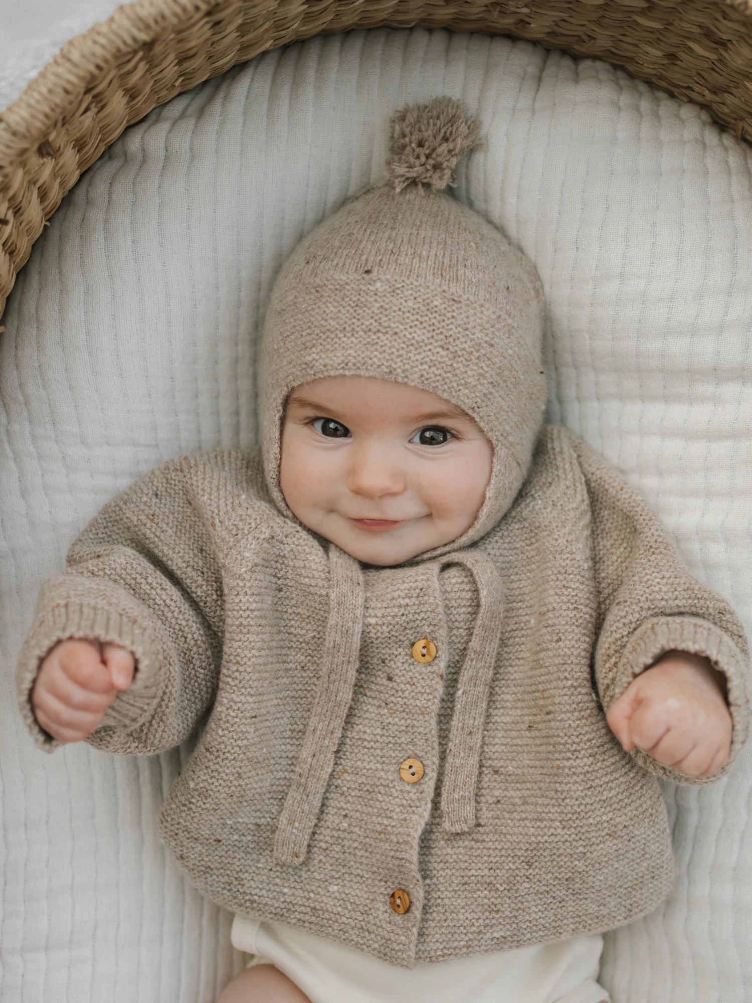 Oatmeal Wool Cardigan - Image 4