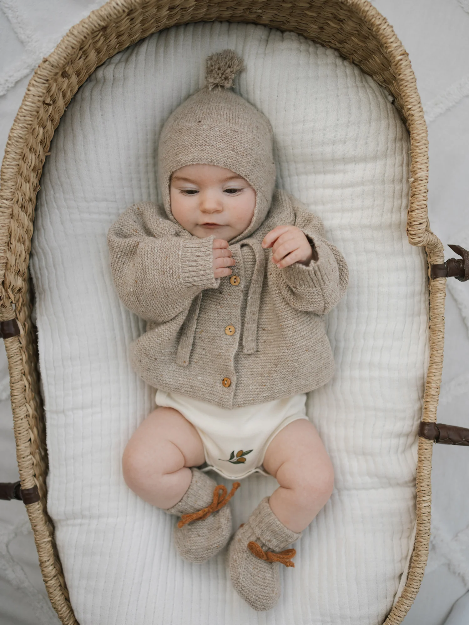 Oatmeal Wool Cardigan - Image 6