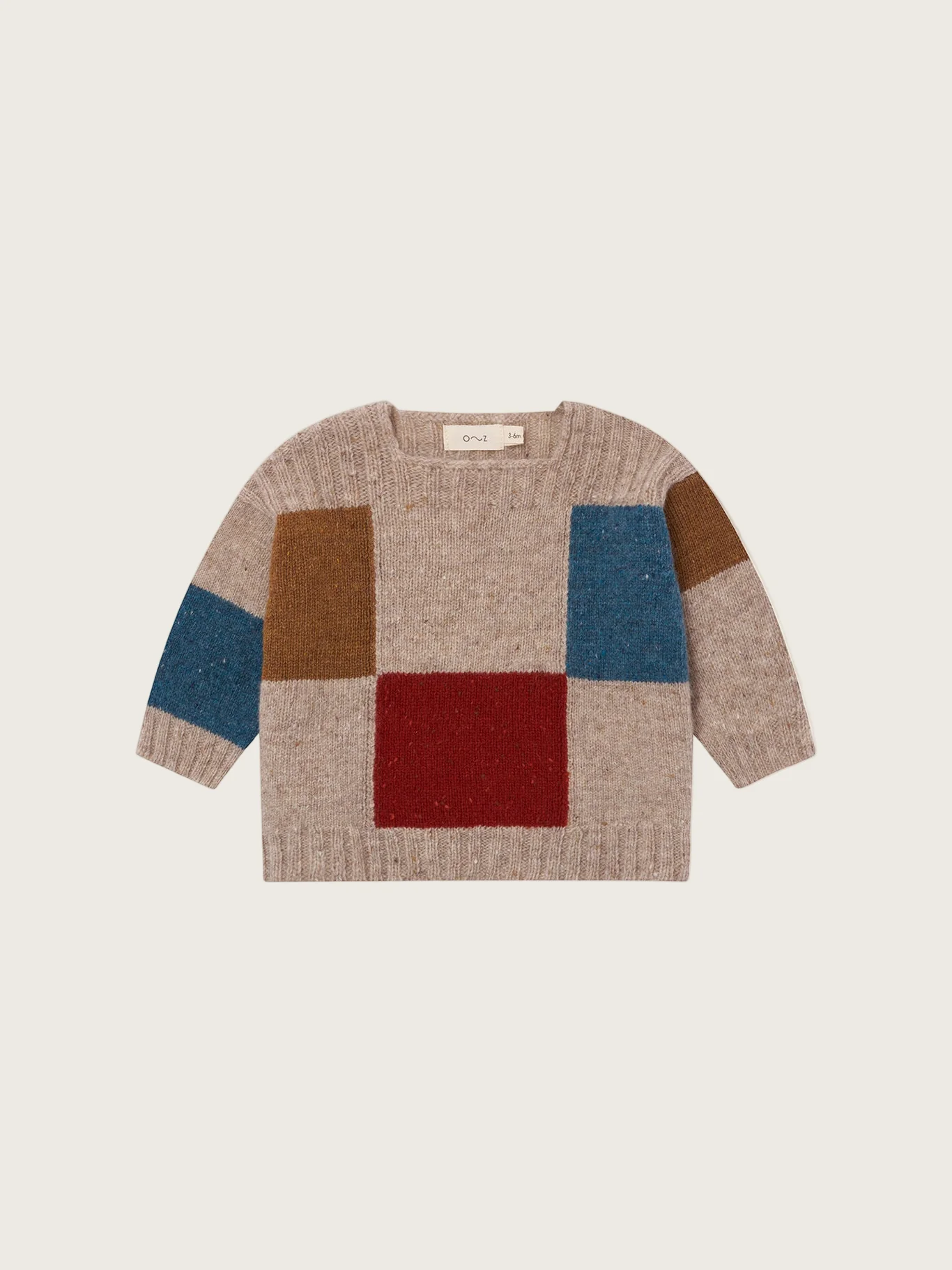 Block Patchwork Wool Jumper