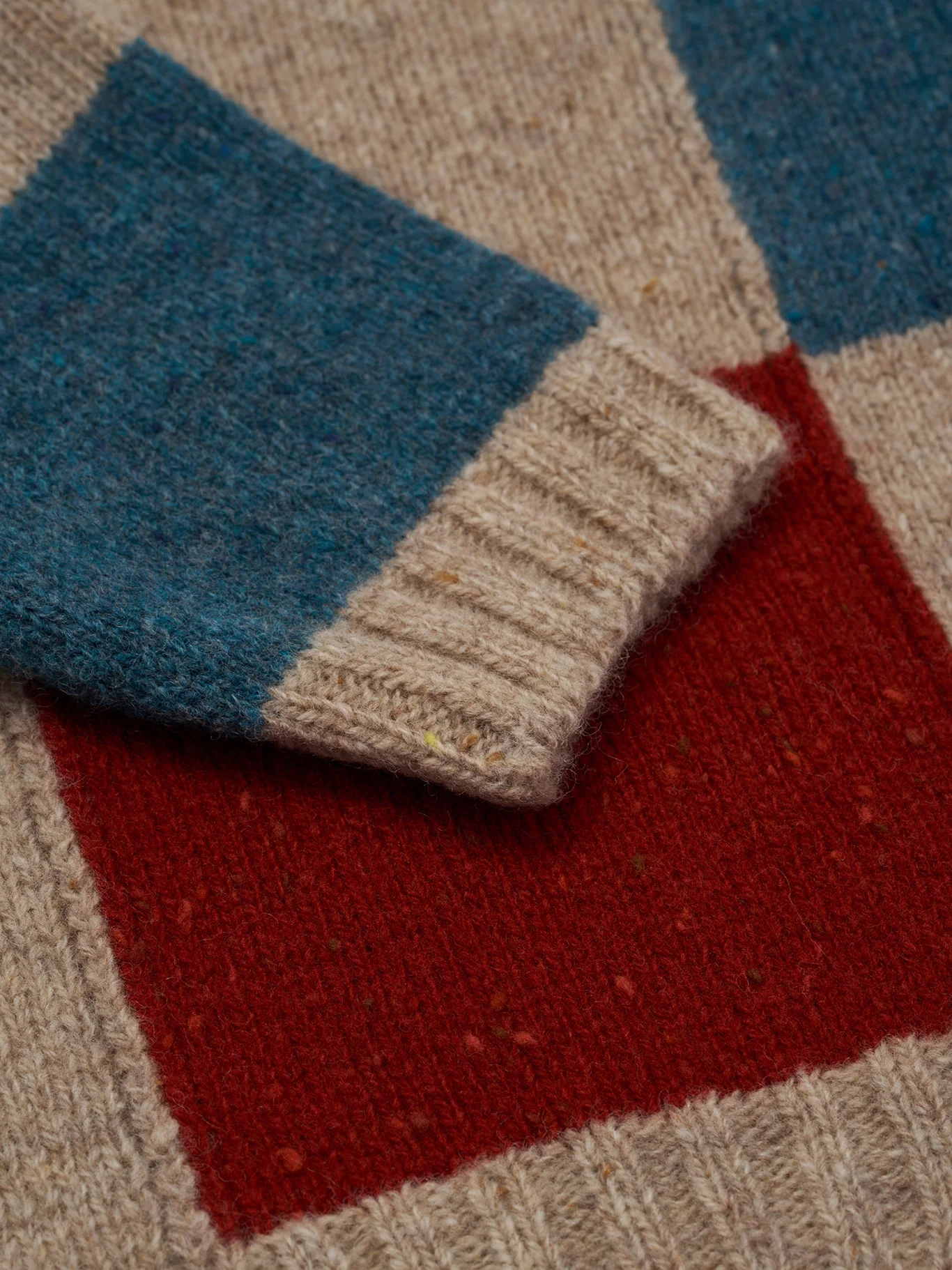 Block Patchwork Wool Jumper - Image 3