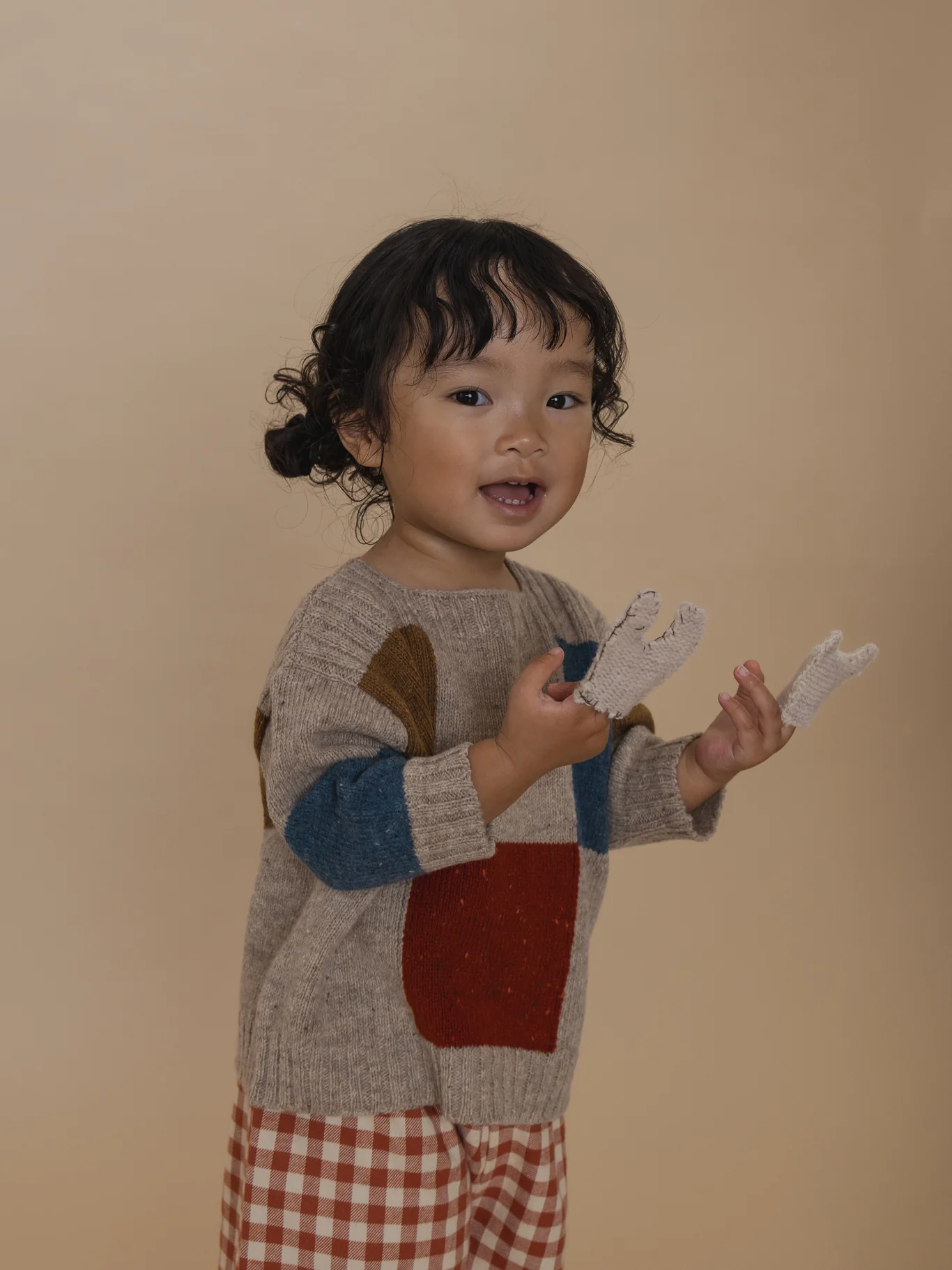 Block Patchwork Wool Jumper - Image 6