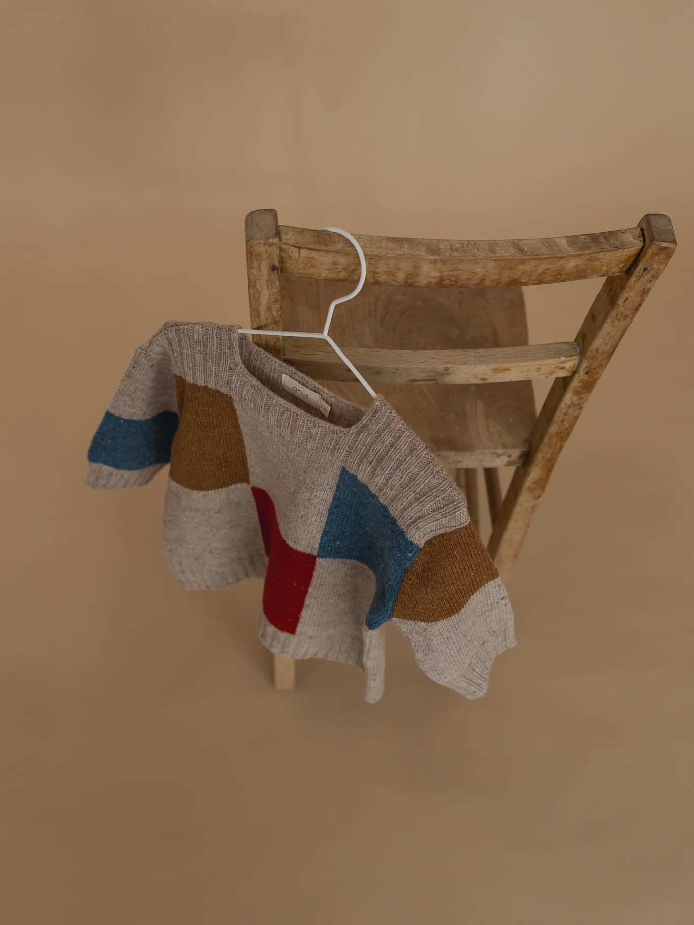 Block Patchwork Wool Jumper - Image 7
