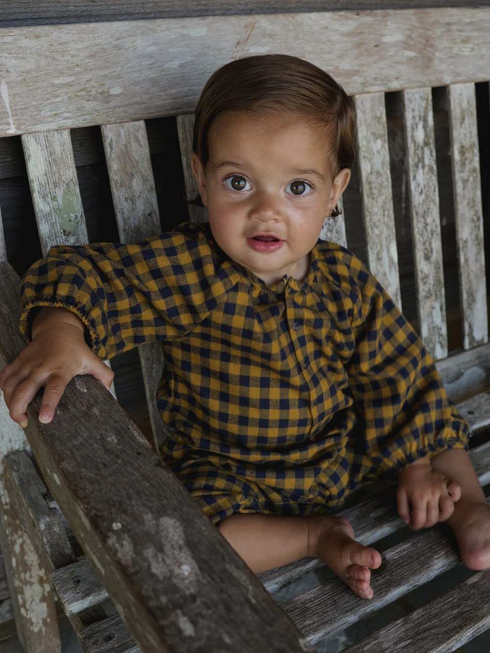 Blueberry Gingham Onesie - Image 4