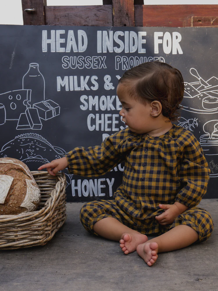 Blueberry Gingham Onesie - Image 6