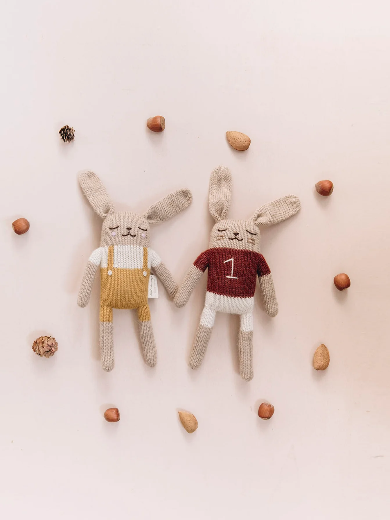 Bunny Soft Toy - Mustard Overalls - Image 2