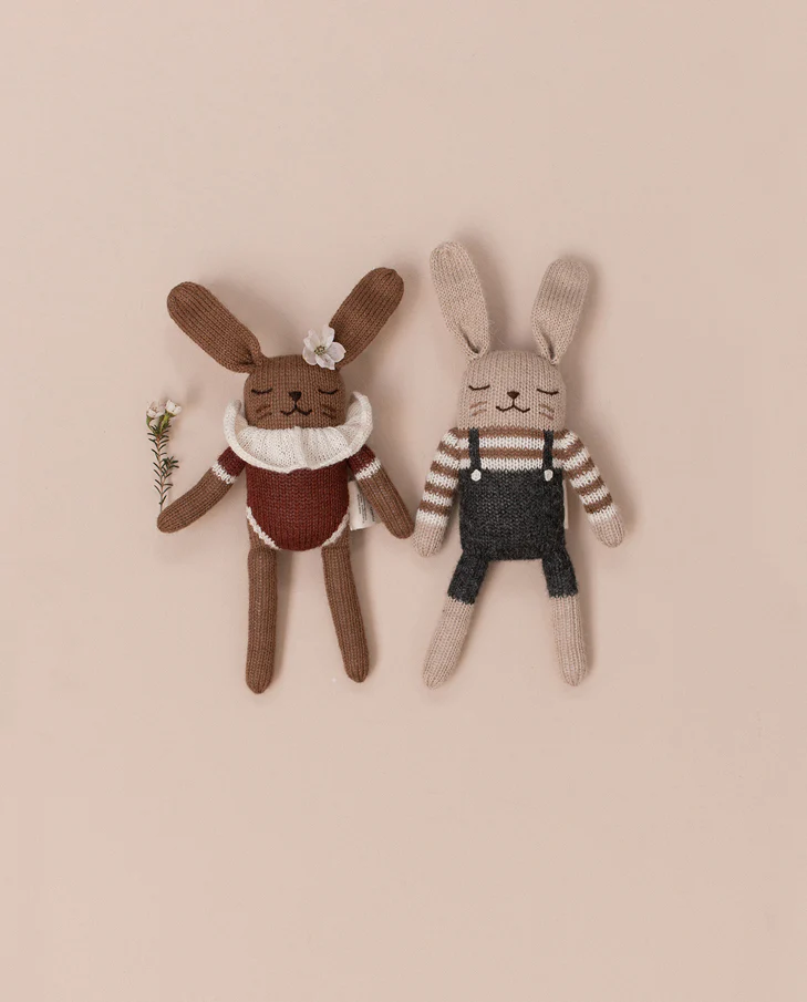 Bunny Soft Toy - Black Overalls - Image 3