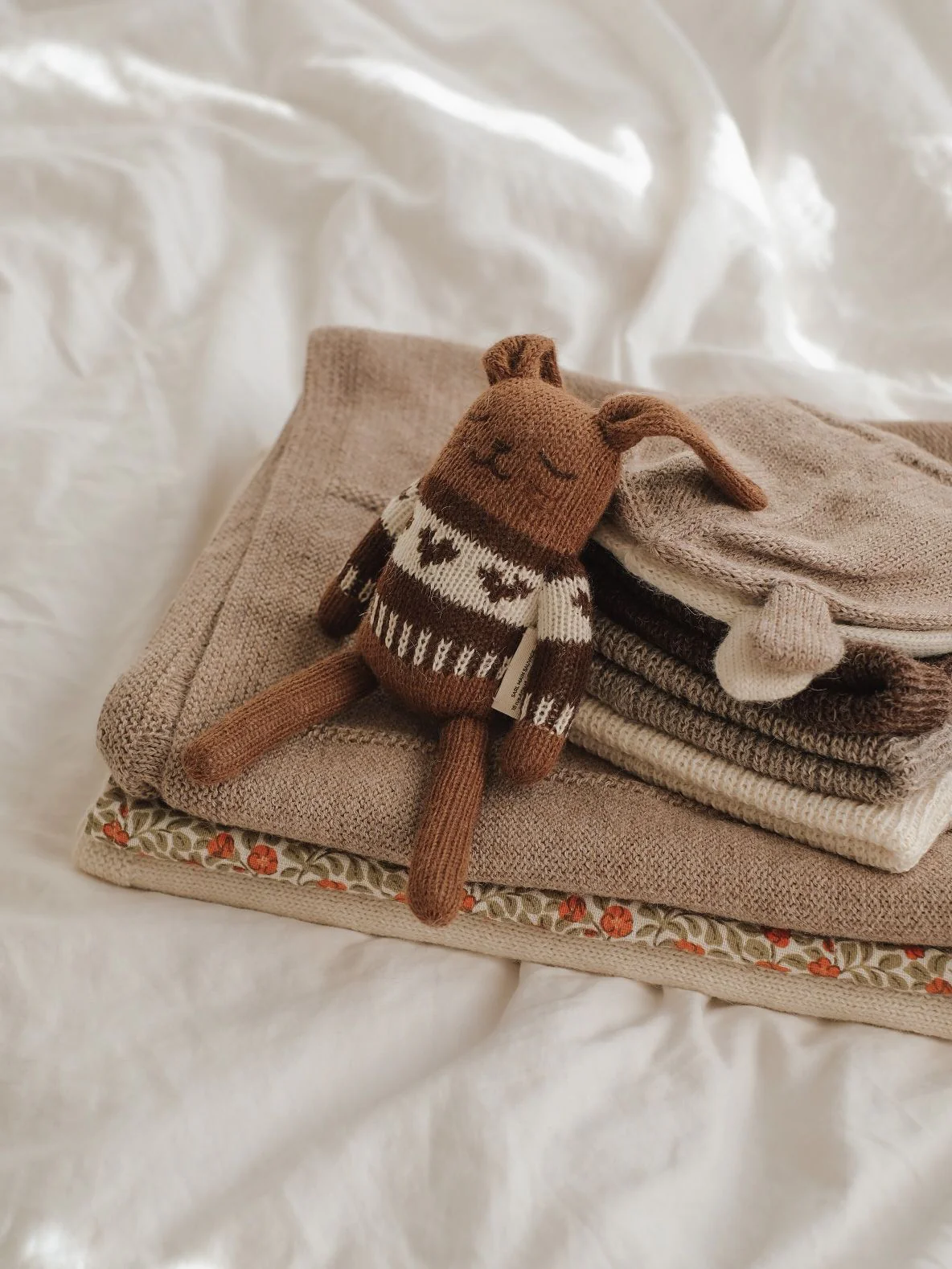 Bunny Soft Toy - Dark Mocha Heart Sweater - Image 3