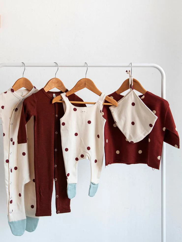 Burgundy Dots Pixie Bonnet - Image 4