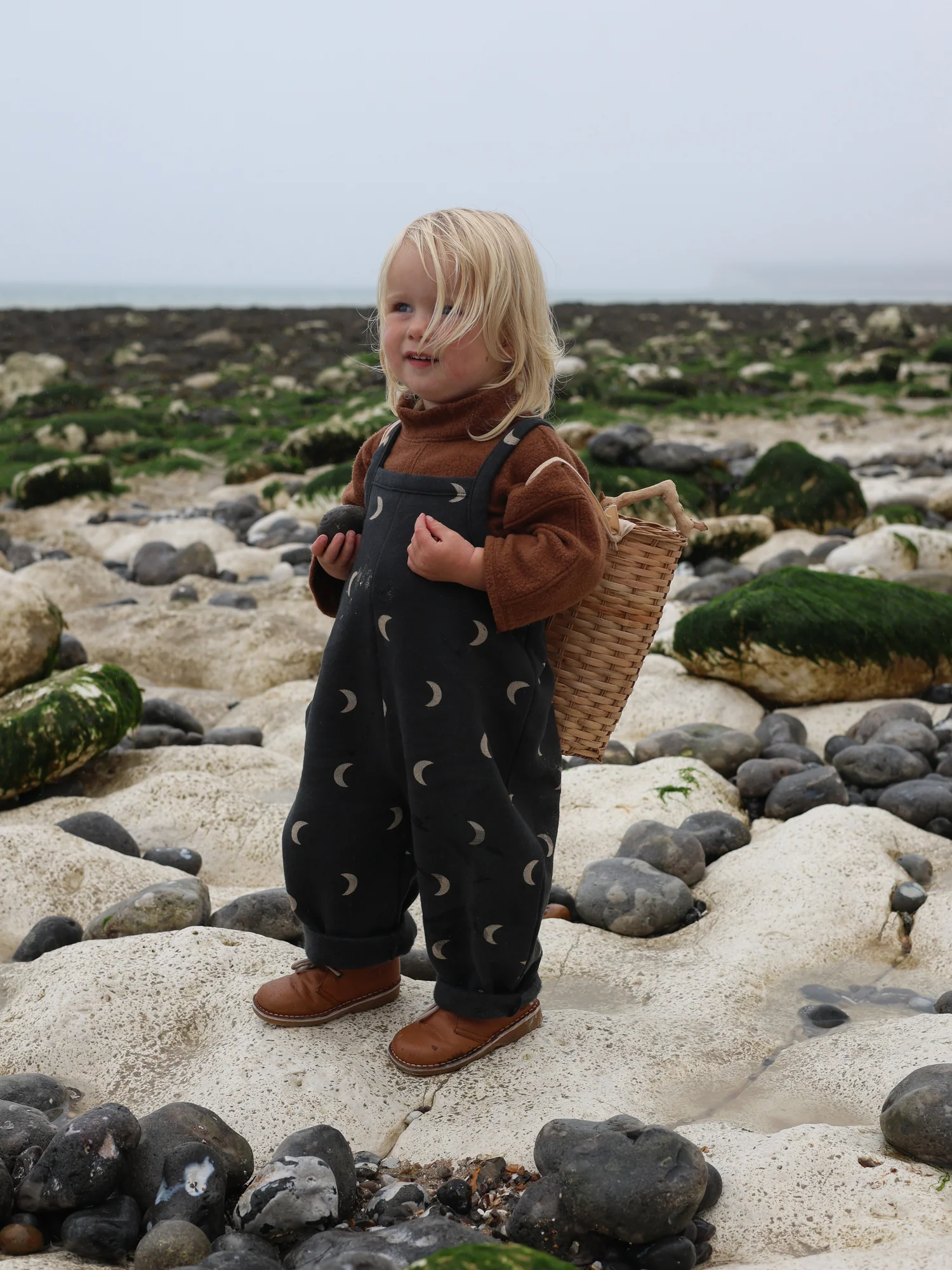 Charcoal Midnight Oversized Dungarees - Image 6