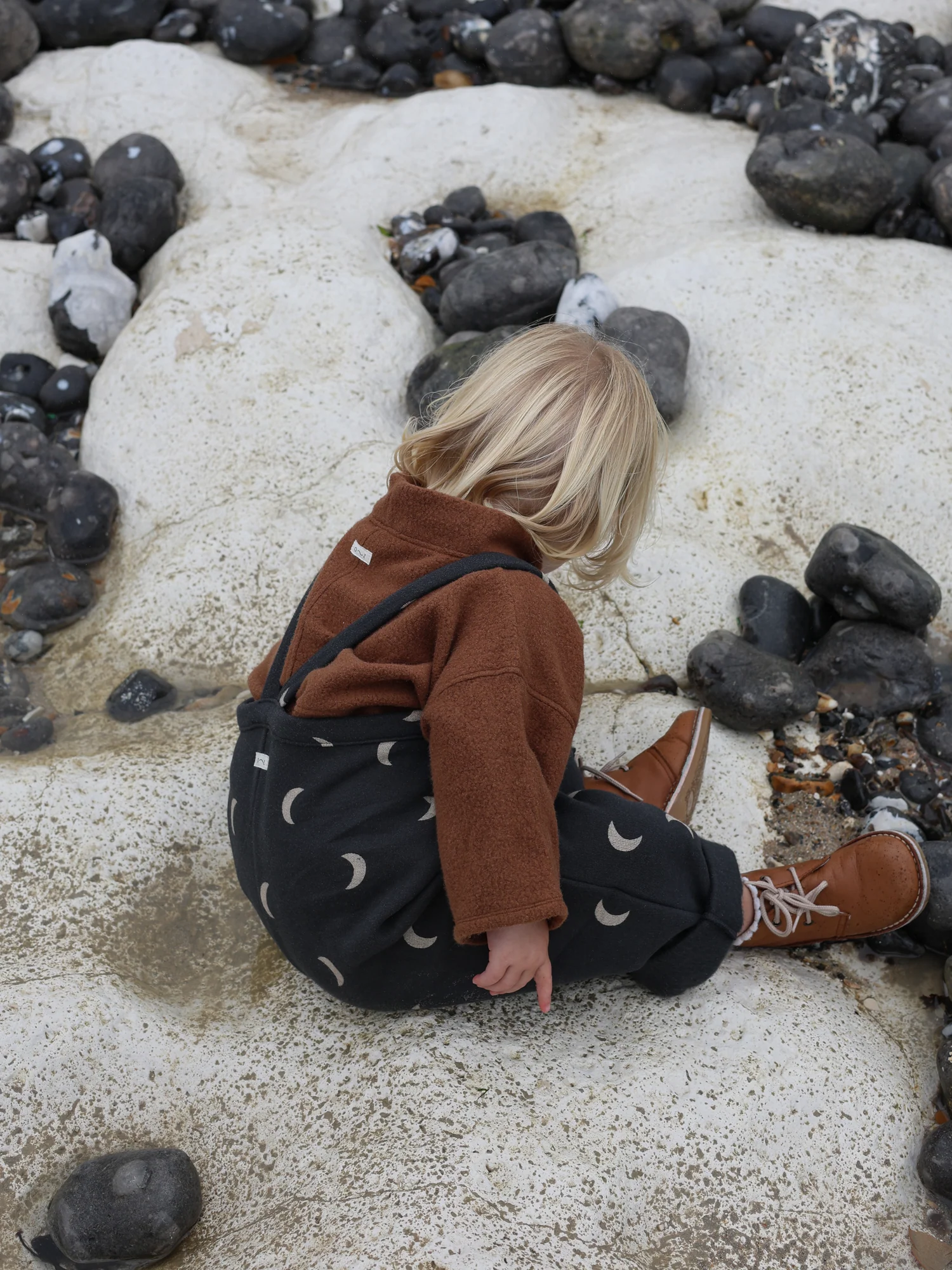 Charcoal Midnight Oversized Dungarees - Image 7