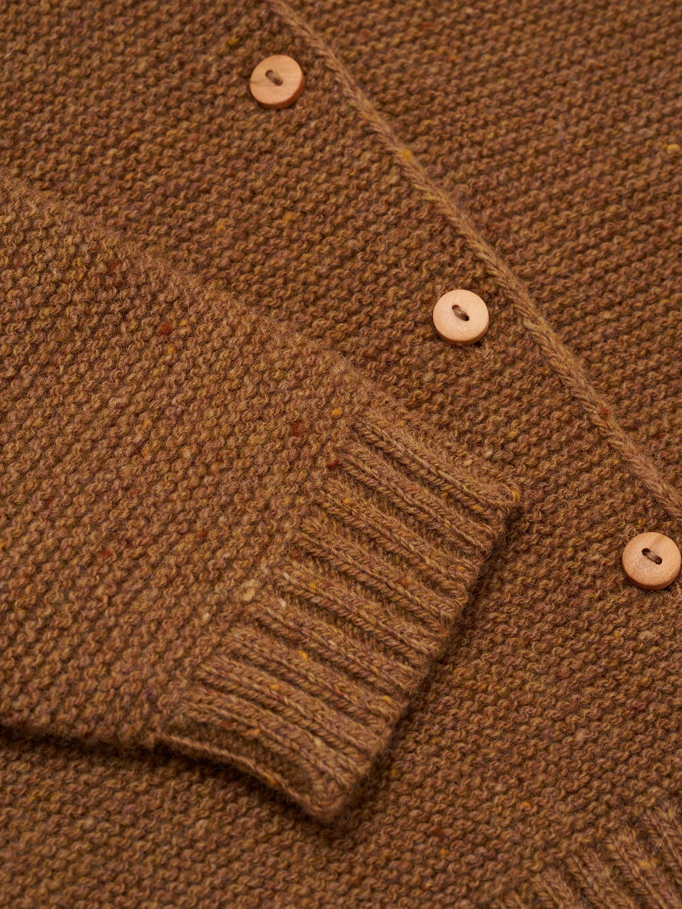 Chestnut Wool Cardigan - Image 3