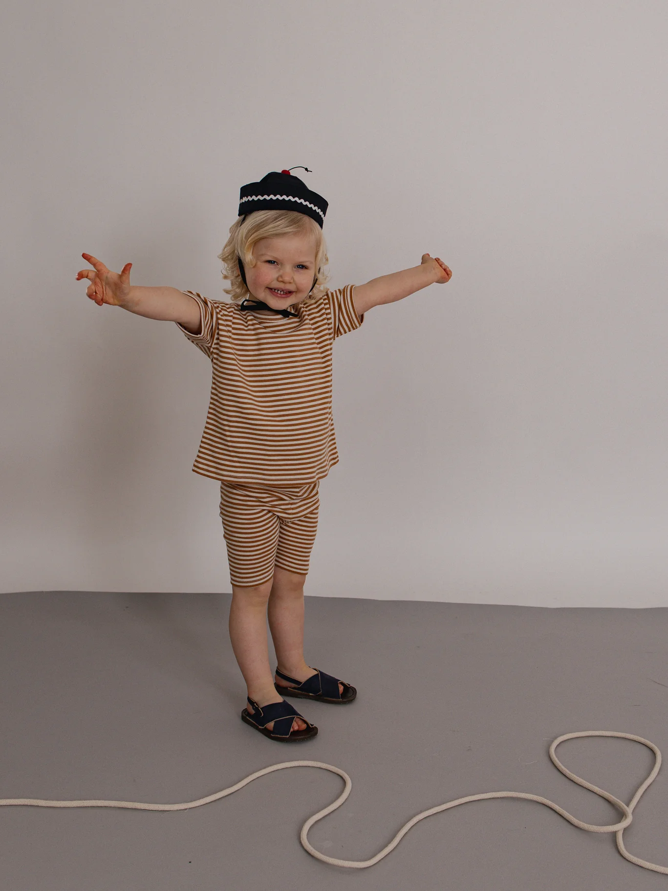 Copper Stripes Biker Shorts - Image 4