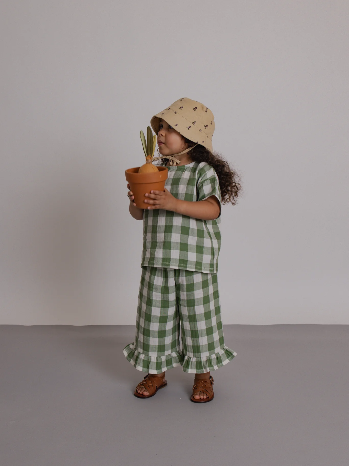 Dill Gingham Boxy T-Shirt - Image 4