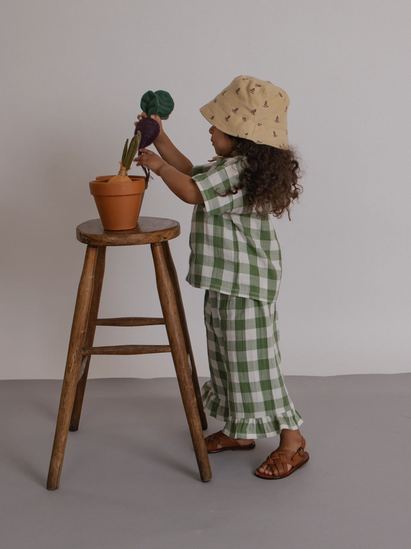 Dill Gingham Boxy T-Shirt - Image 5