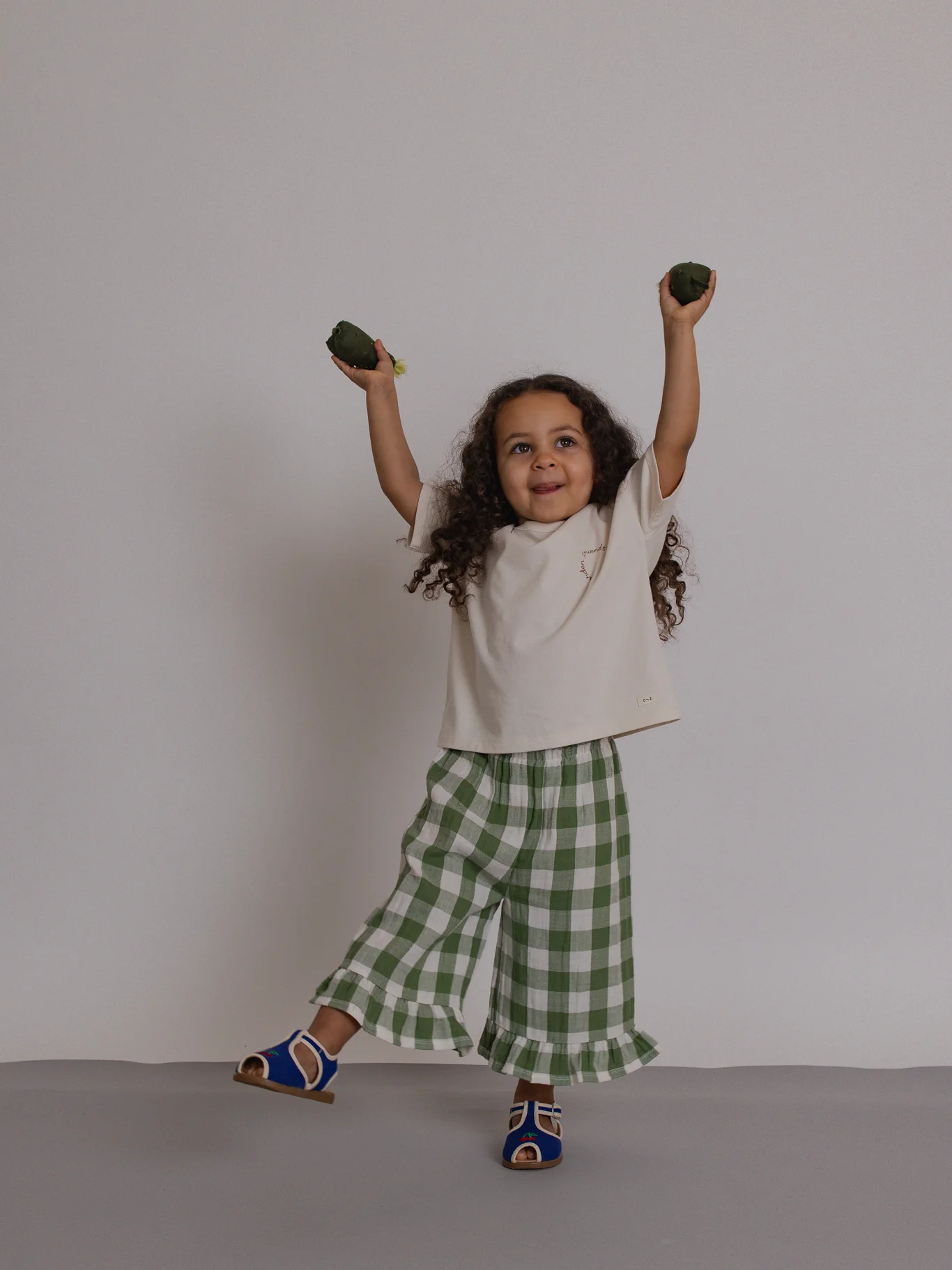 Dill Gingham Frill Culottes - Image 2