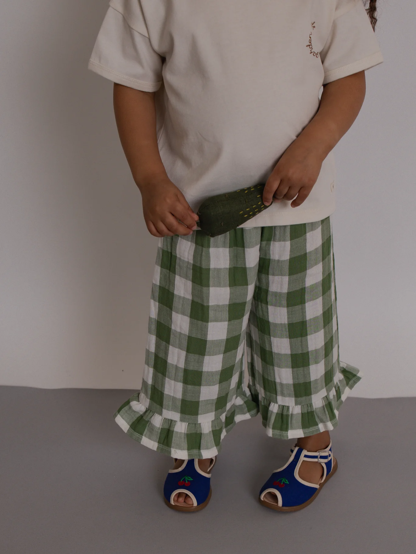 Dill Gingham Frill Culottes - Image 4