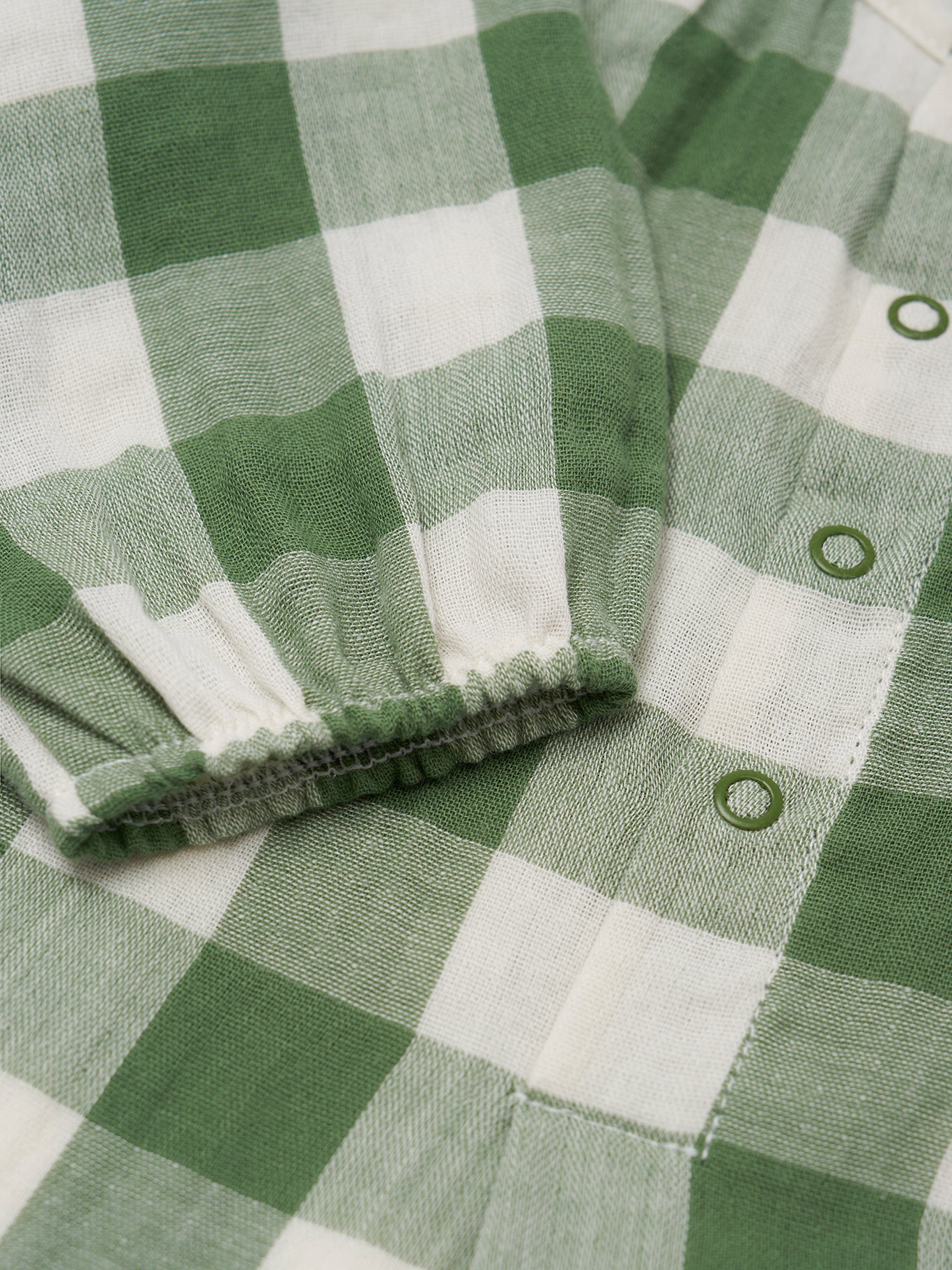 Dill Gingham Onesie - Image 3