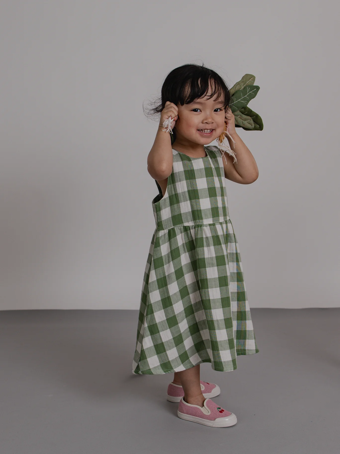 Dill Gingham Sleeveless Dress - Image 2