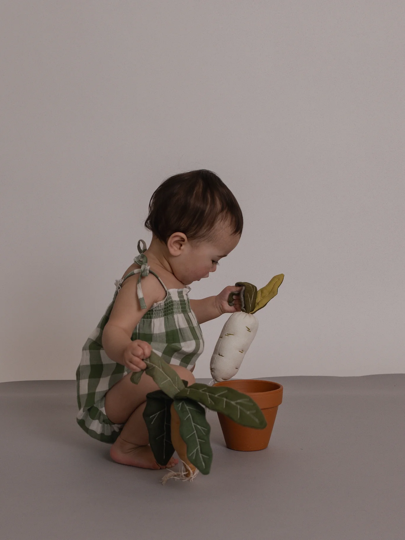 Dill Gingham Spaghetti Bodysuit - Image 5