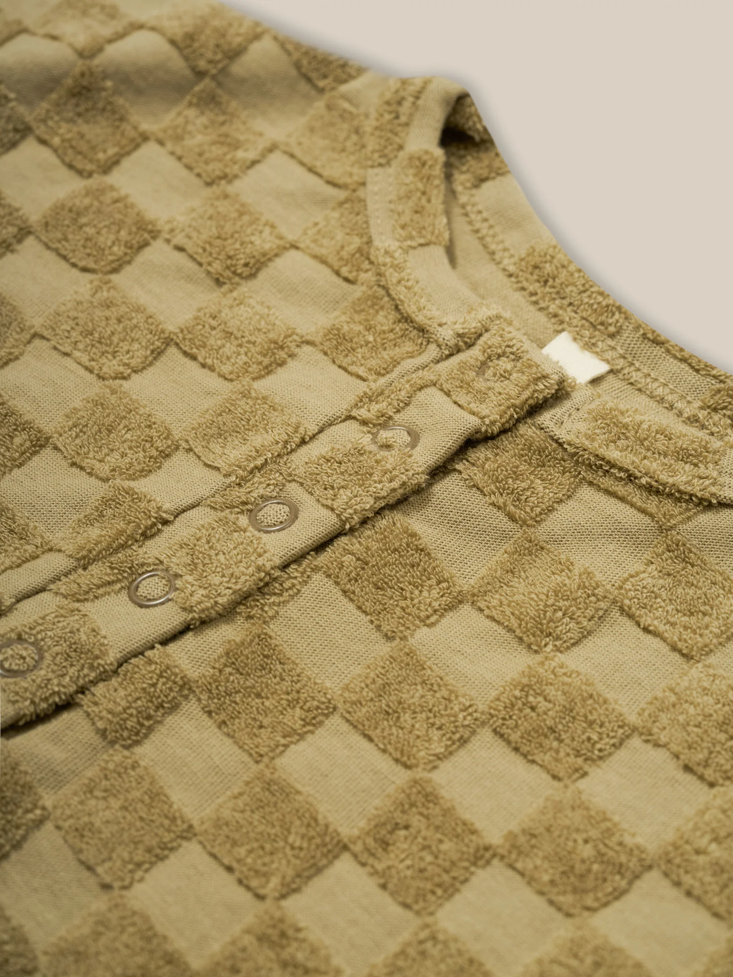 Dusky Checkerboard Terry Beach Romper - Image 3