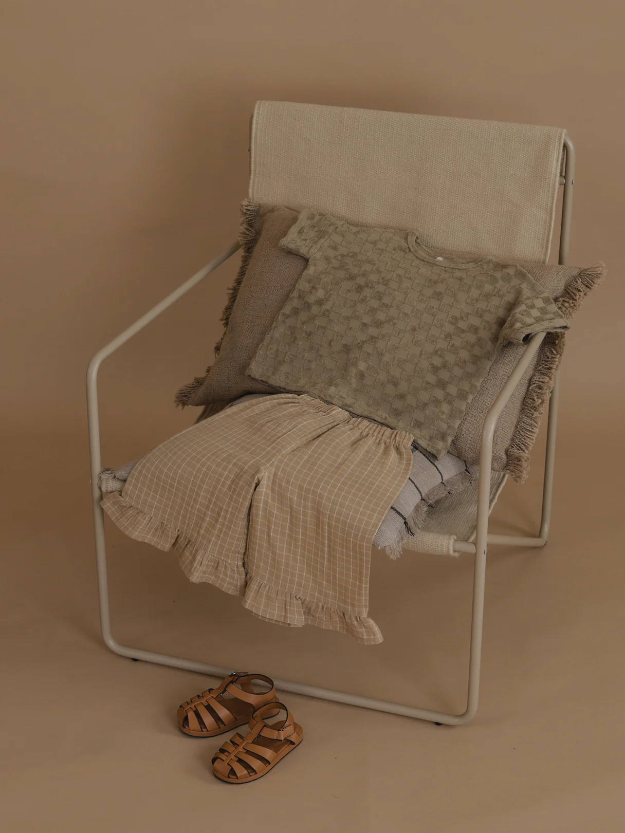 Dusky Checkerboard Terry Boxy T-Shirt - Image 6