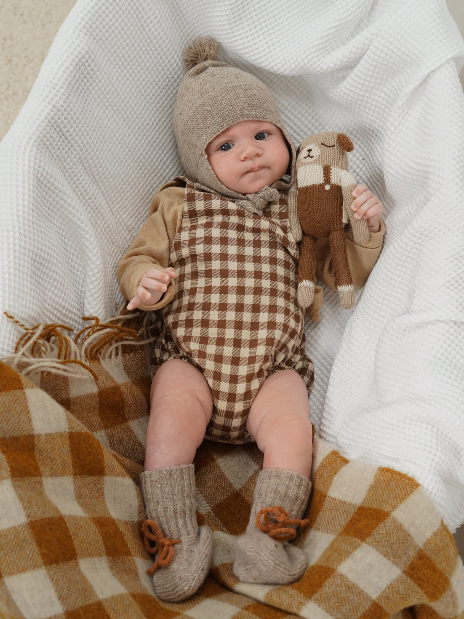 Chestnut Gingham Bloomers With Braces - Image 3