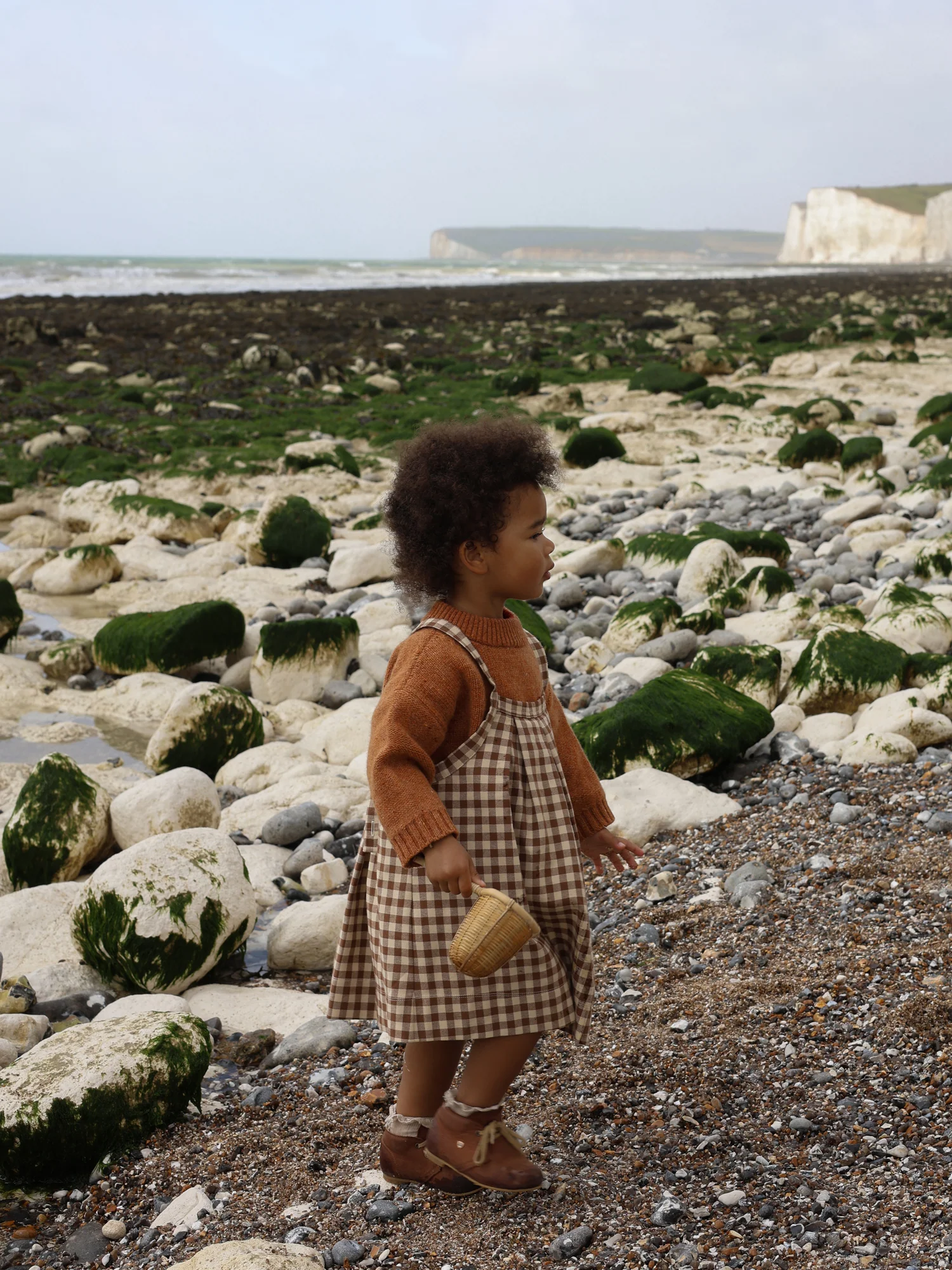 Chestnut Gingham Tribe Skirt - Image 4