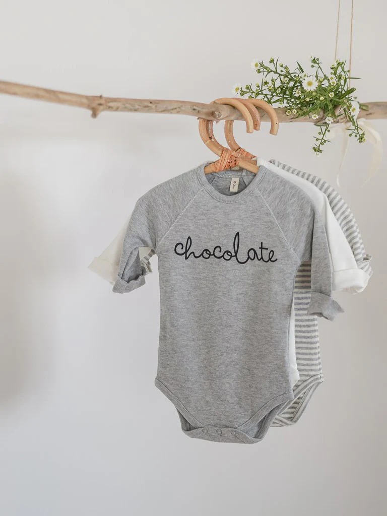Grey Melange Chocolate Bodysuit - Image 5