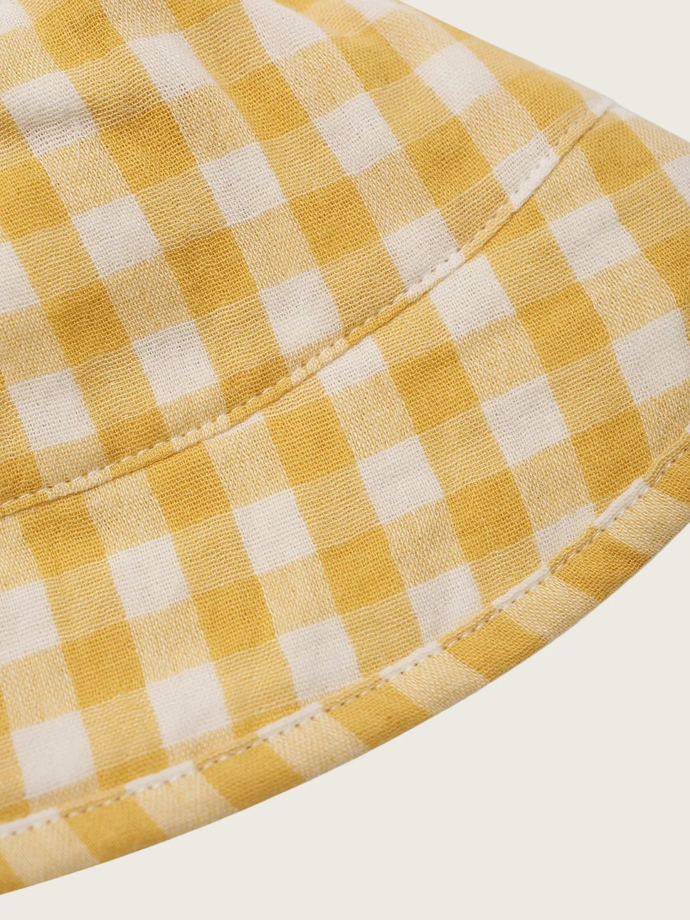 Honeycomb Gingham Bucket Sun Hat - Image 3