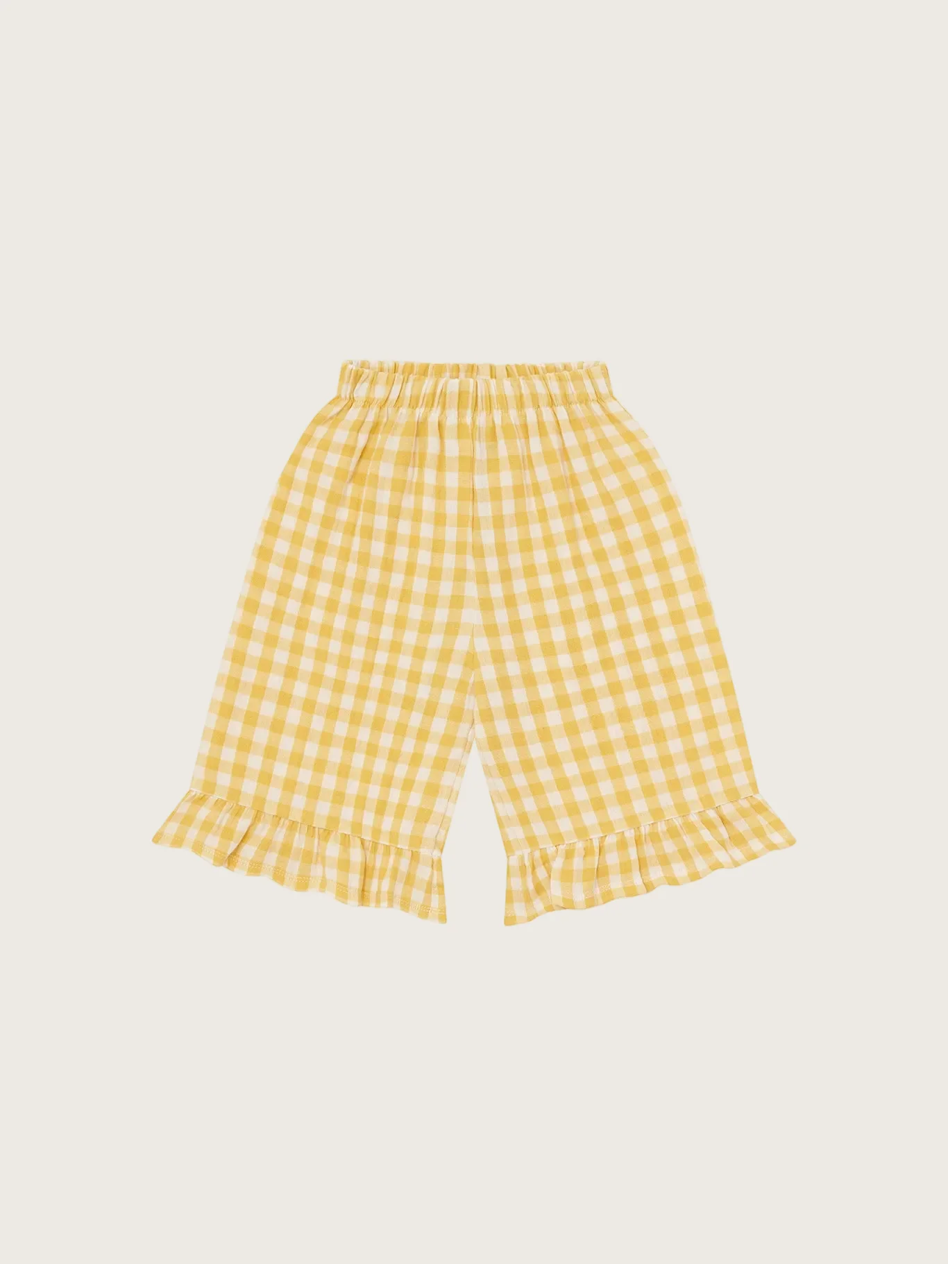 Honeycomb Gingham Frill Culottes
