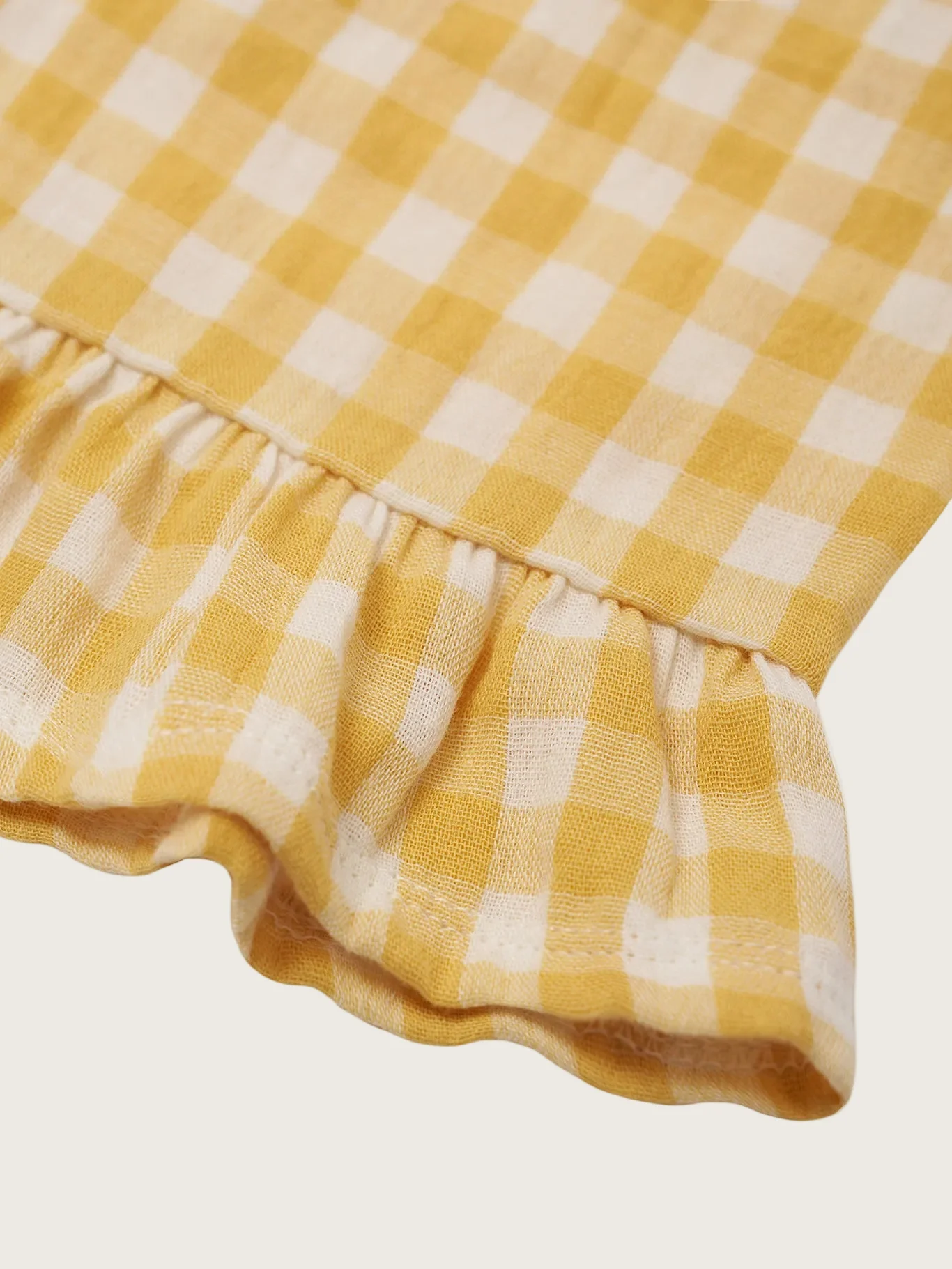 Honeycomb Gingham Frill Culottes - Image 3