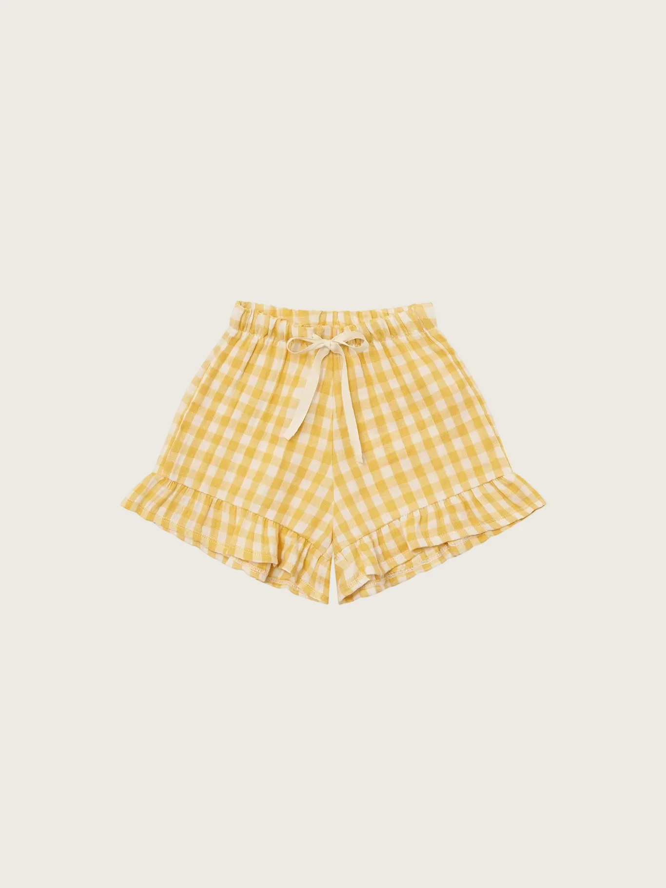 Honeycomb Gingham Frill Shorts