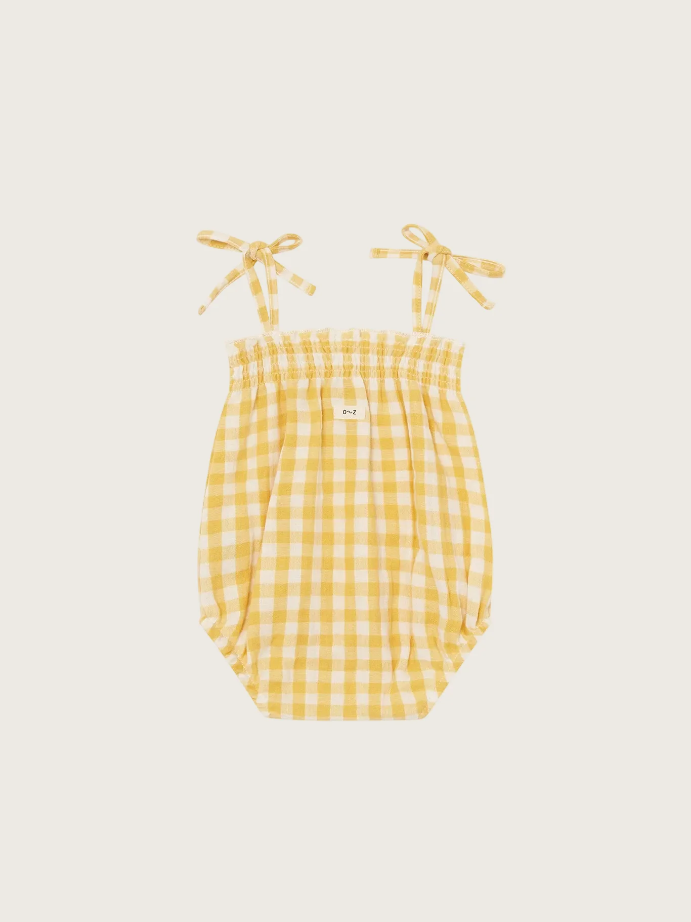 Honeycomb Gingham Spaghetti Bodysuit - Image 6