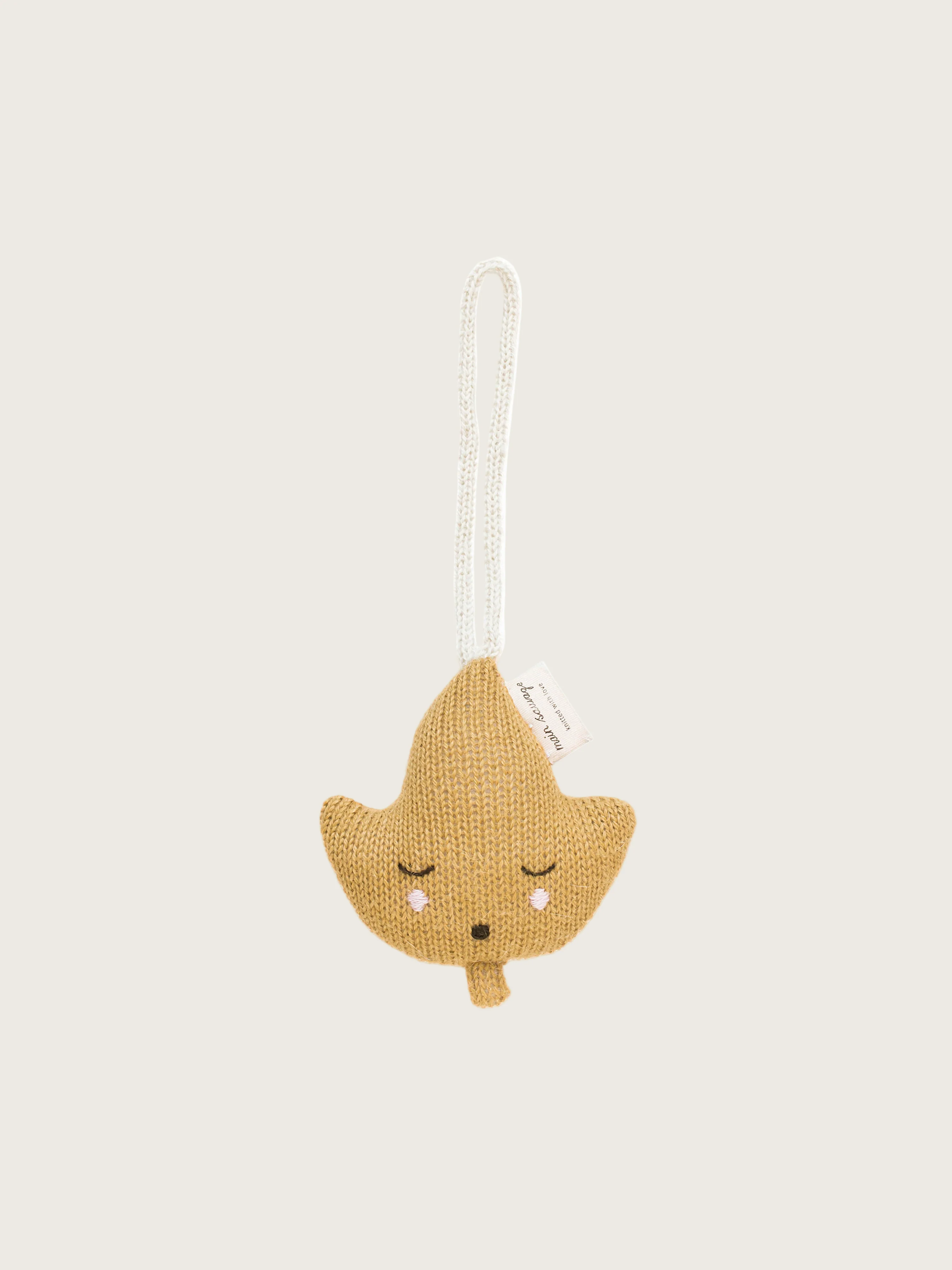 Leaf Hanging Rattle - Mustard
