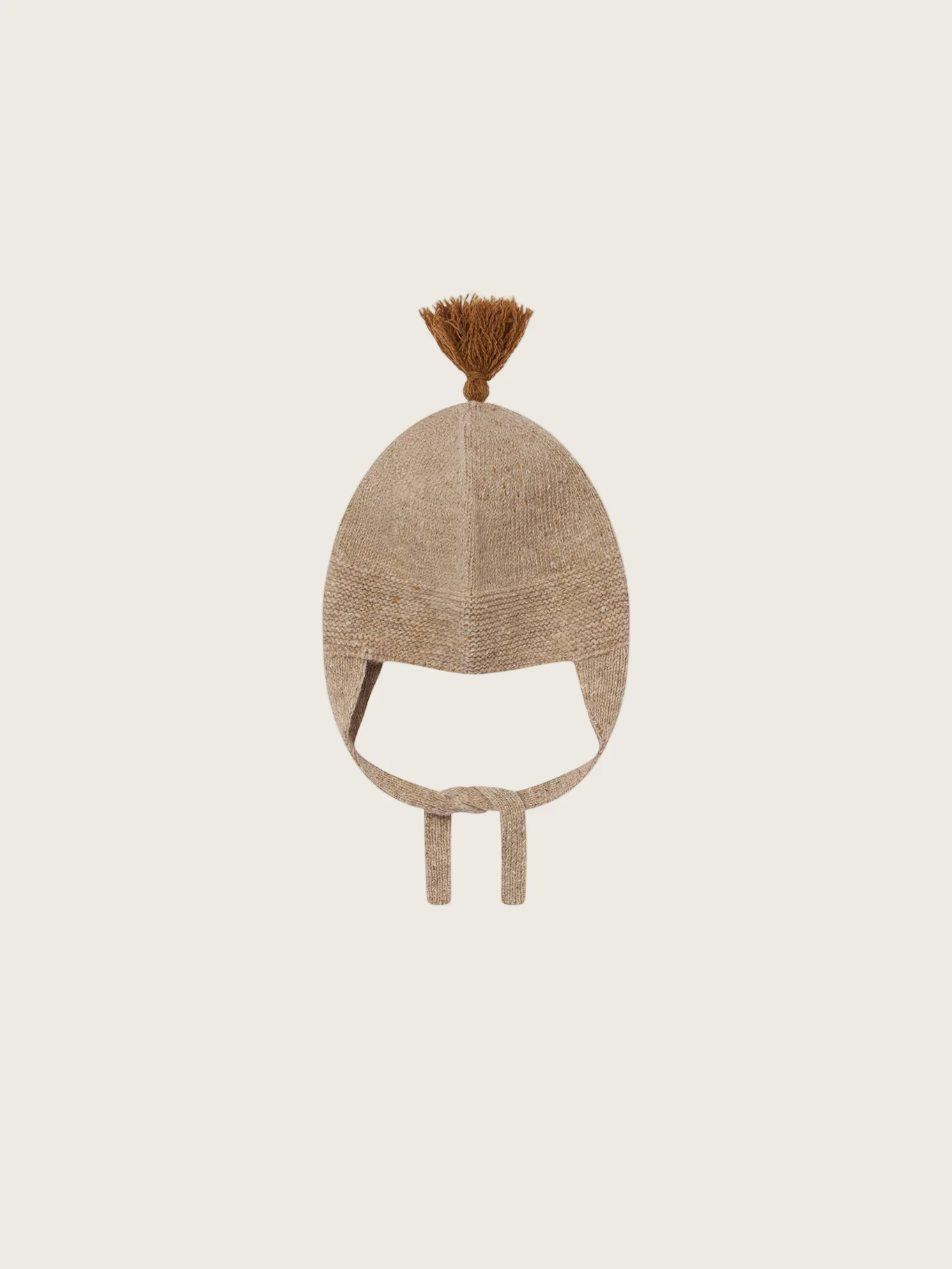 Oatmeal Contrast Tassel Hat - Image 5