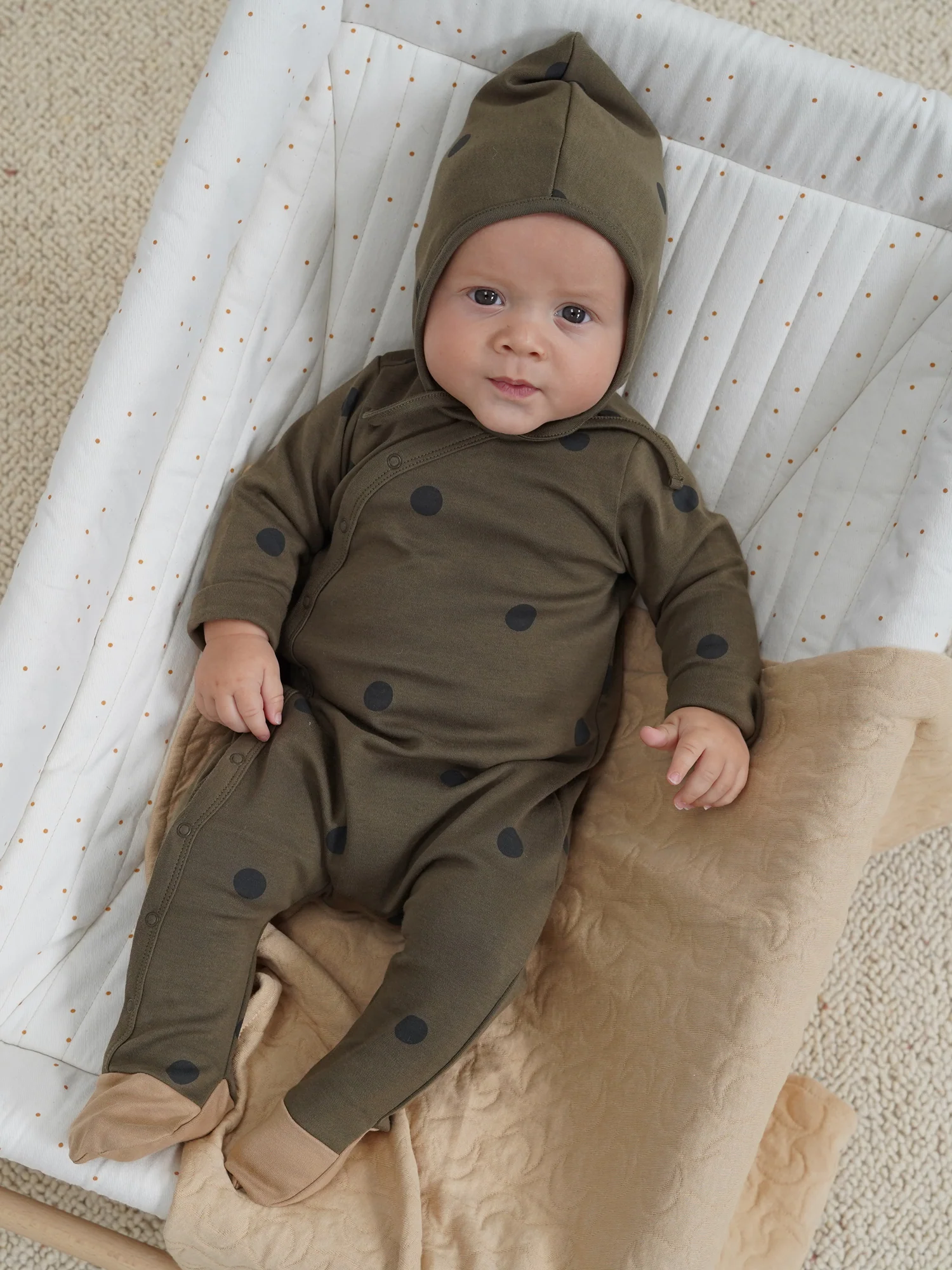 Olive Dots Bonnet - Image 5