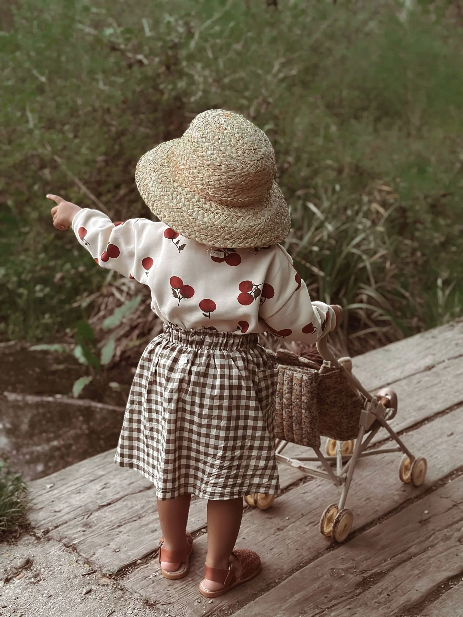 Olive Gingham Tutti Skirt - Image 3