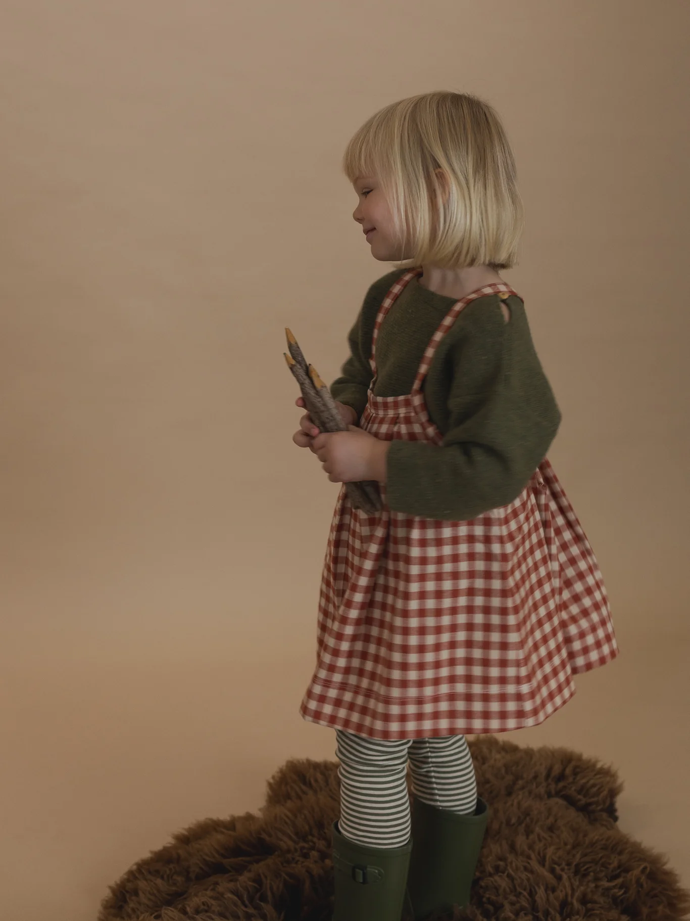 Paprika Gingham Tribe Skirt - Image 6