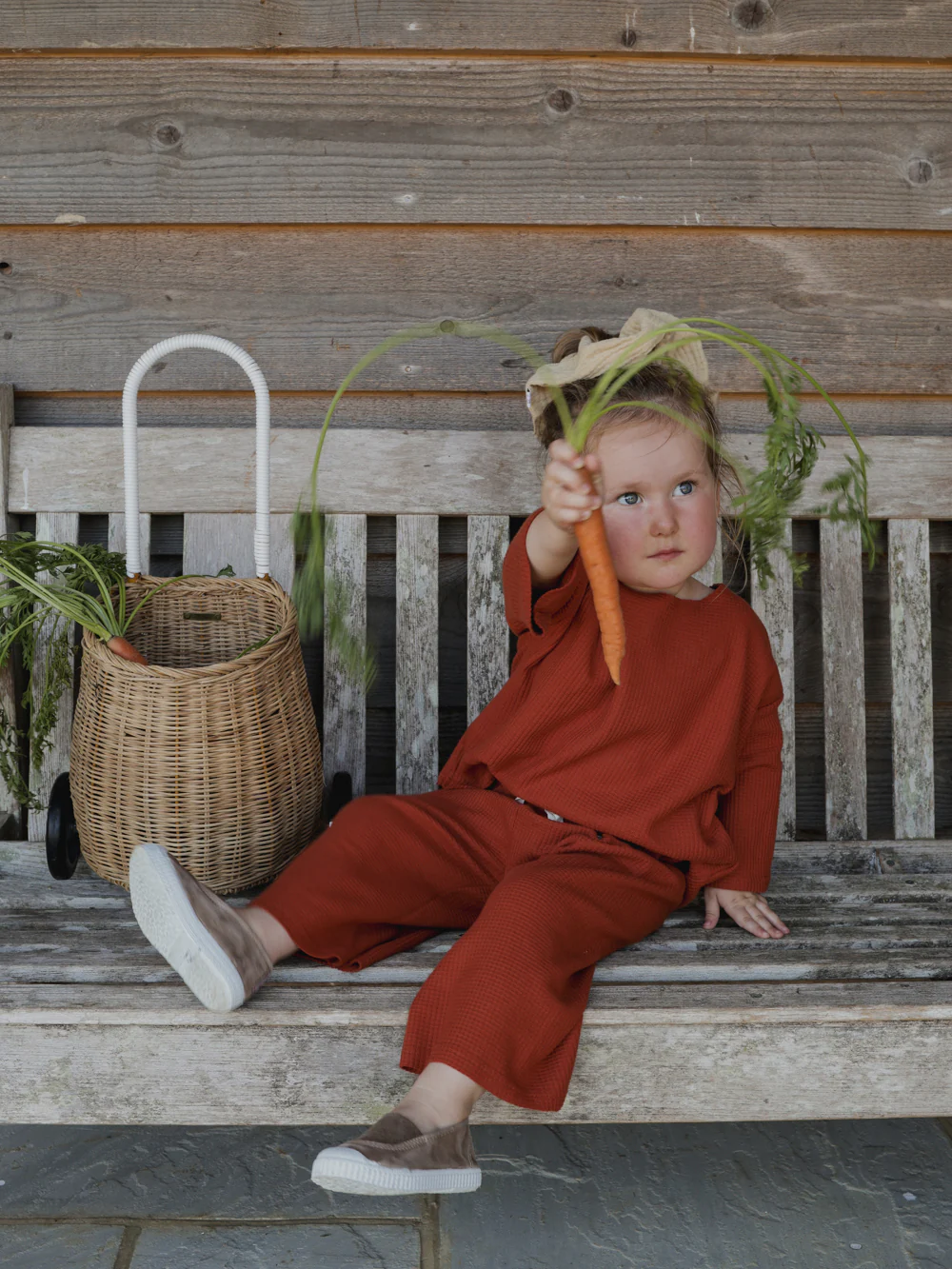 Paprika Waffle Boxy Sweatshirt - Image 2
