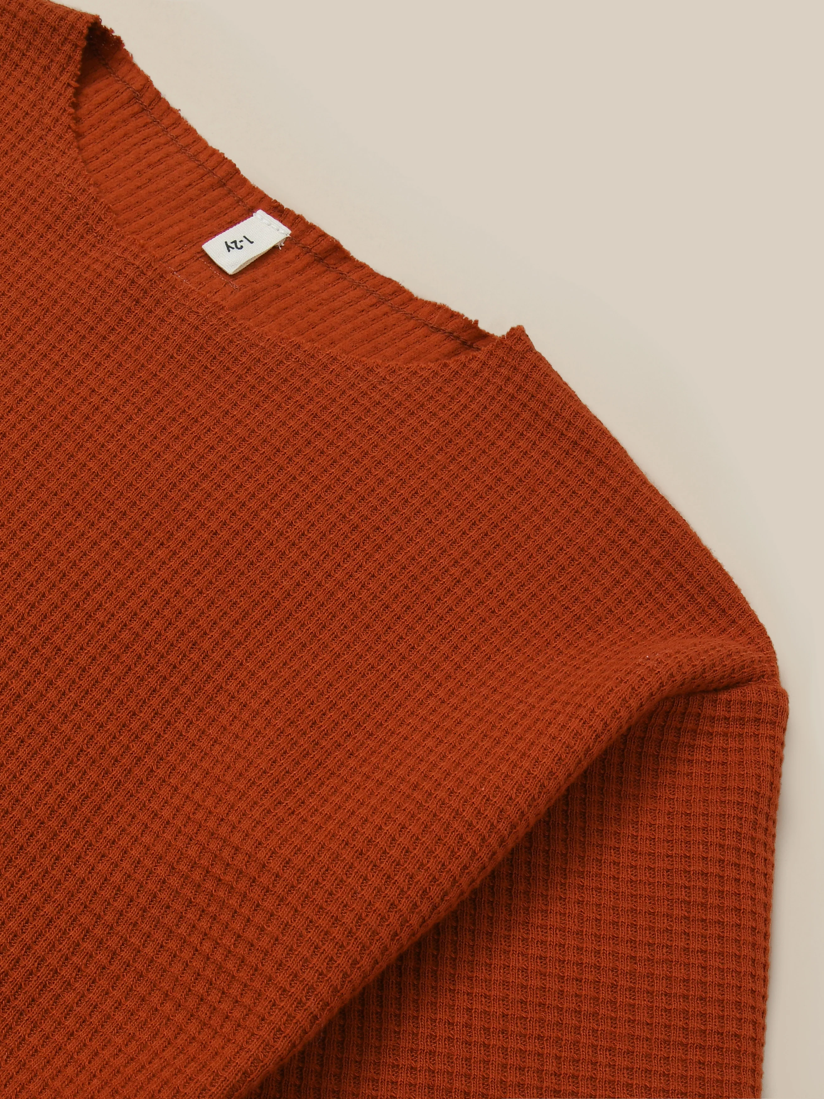 Paprika Waffle Boxy Sweatshirt - Image 4