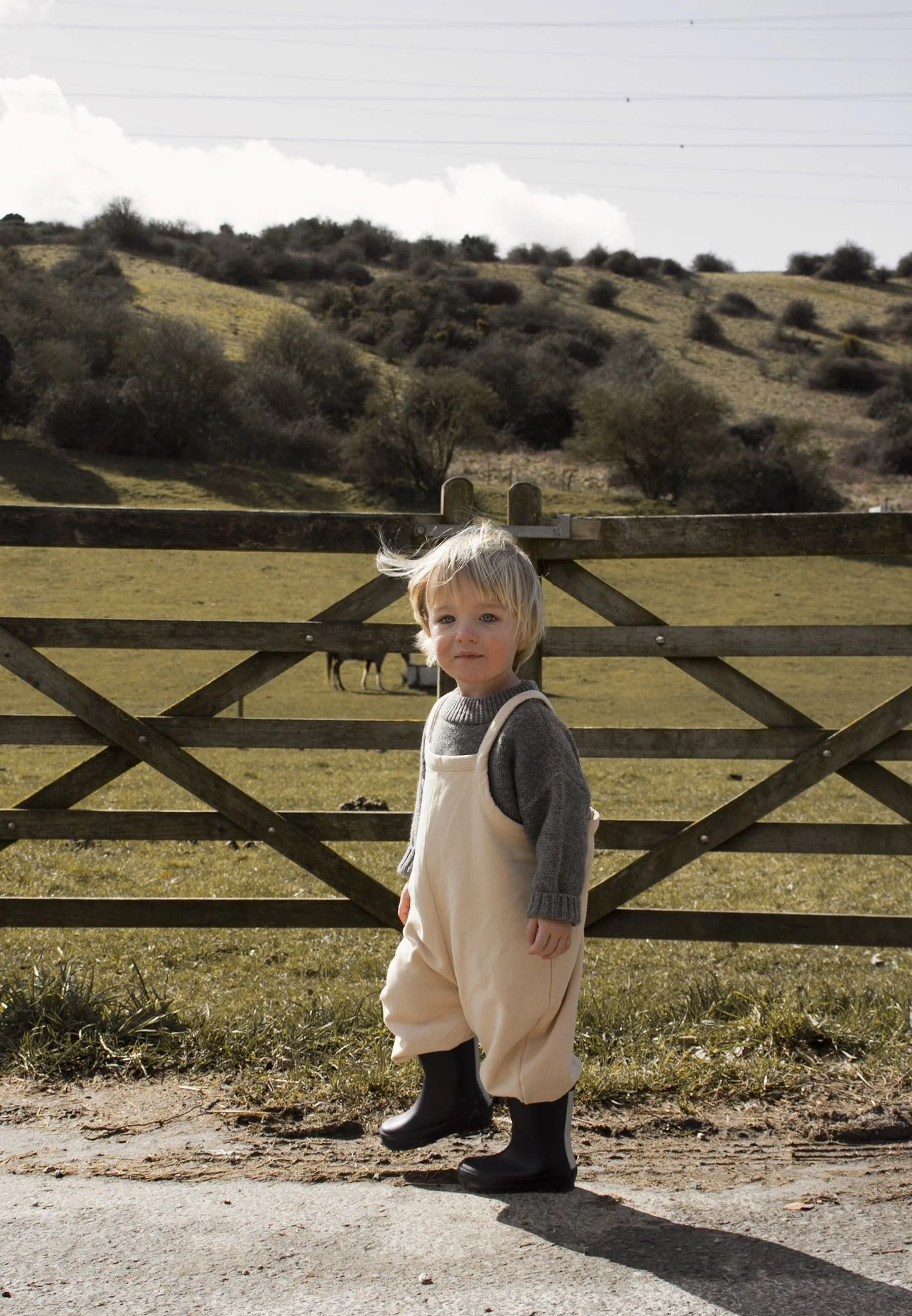 Pebble Oversized Dungarees - Image 5