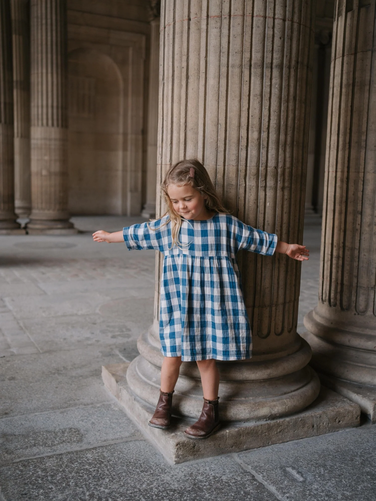 Pottery Blue Gingham Bella Dress - Image 4