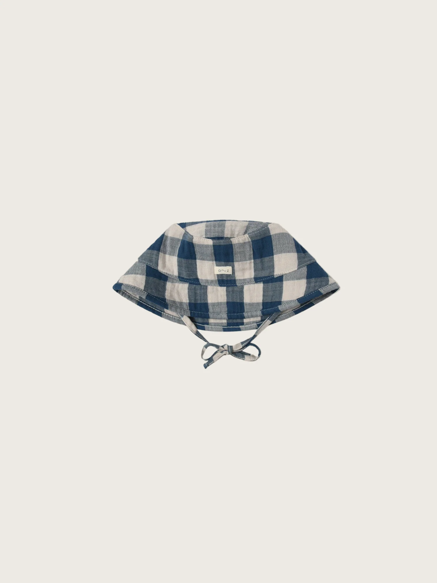 Pottery Blue Gingham Bucket Sun Hat - Image 3
