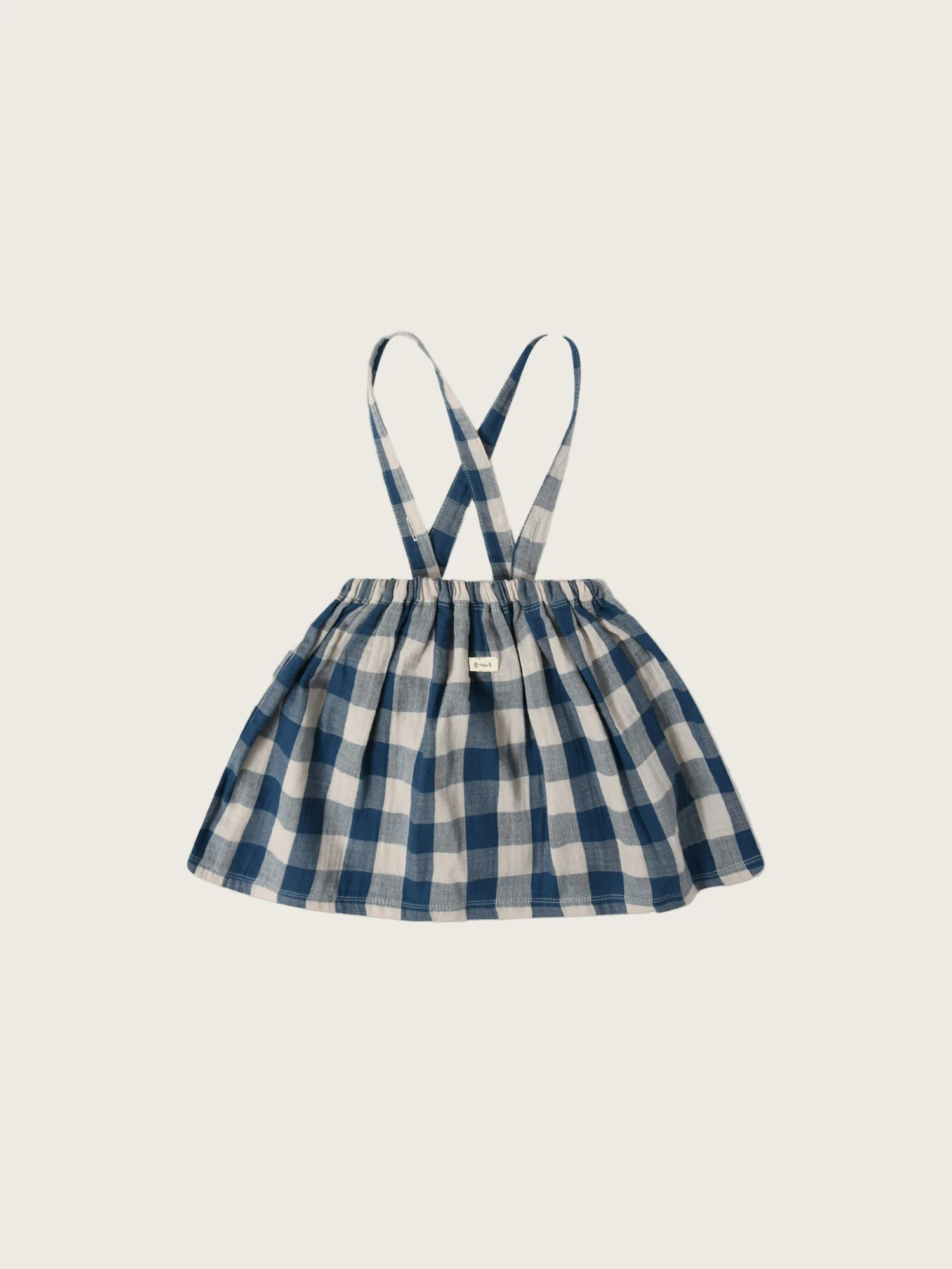 Pottery Blue Gingham Maker Crossback Skirt - Image 4