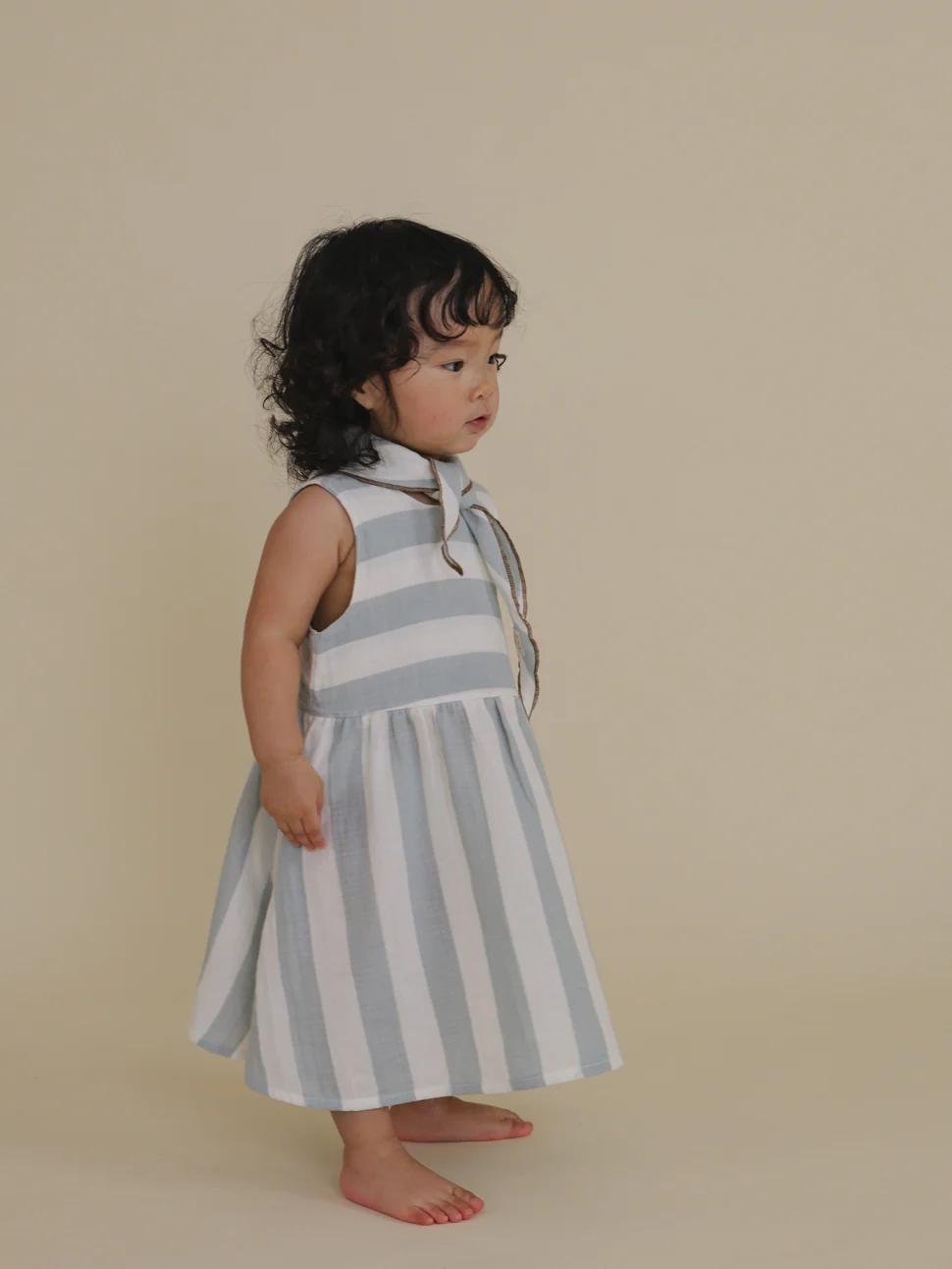 Sardine Stripes Sleeveless Dress - Image 7