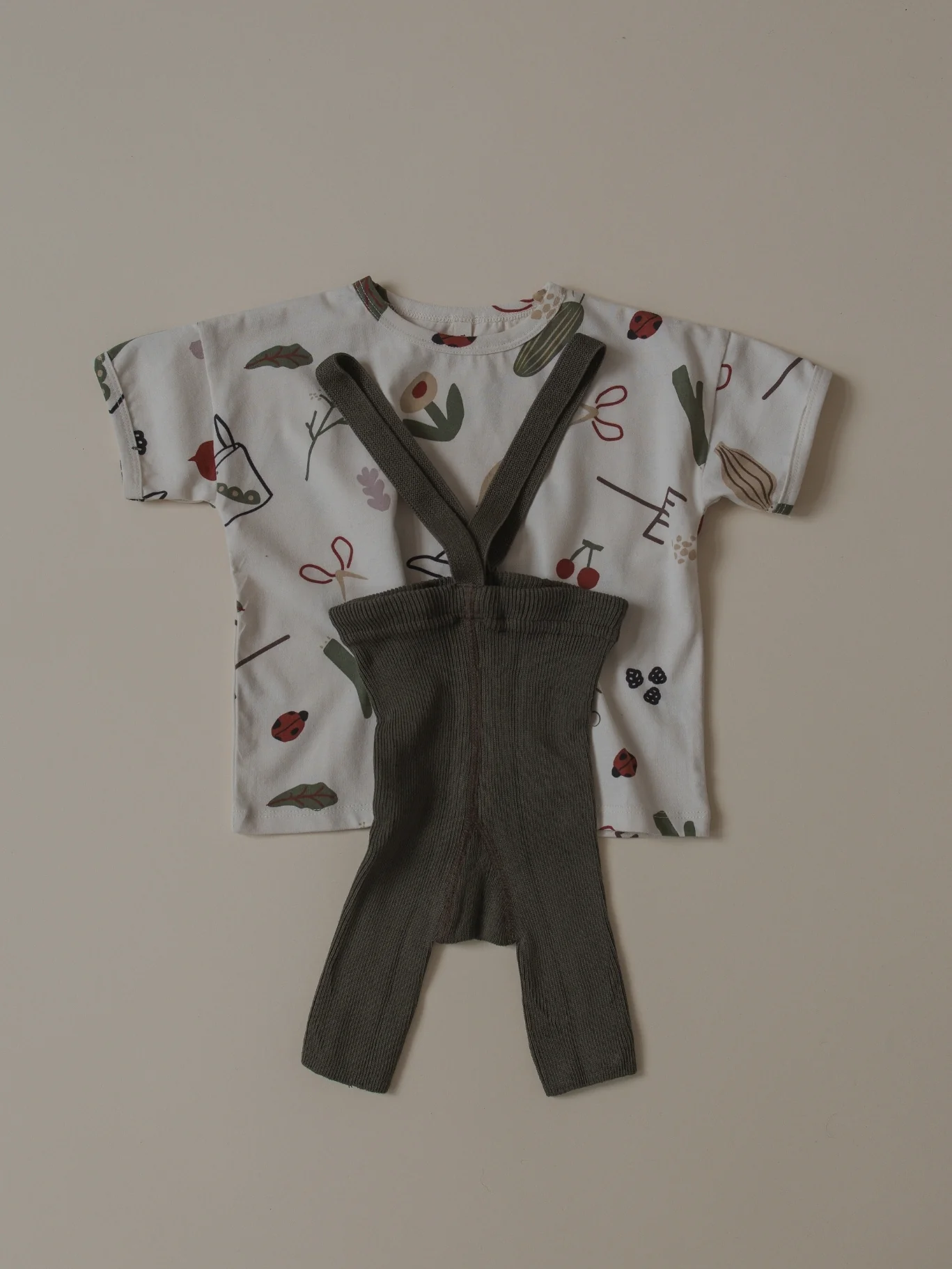 Seaweed Brown Shorty Cotton Tights - Image 6