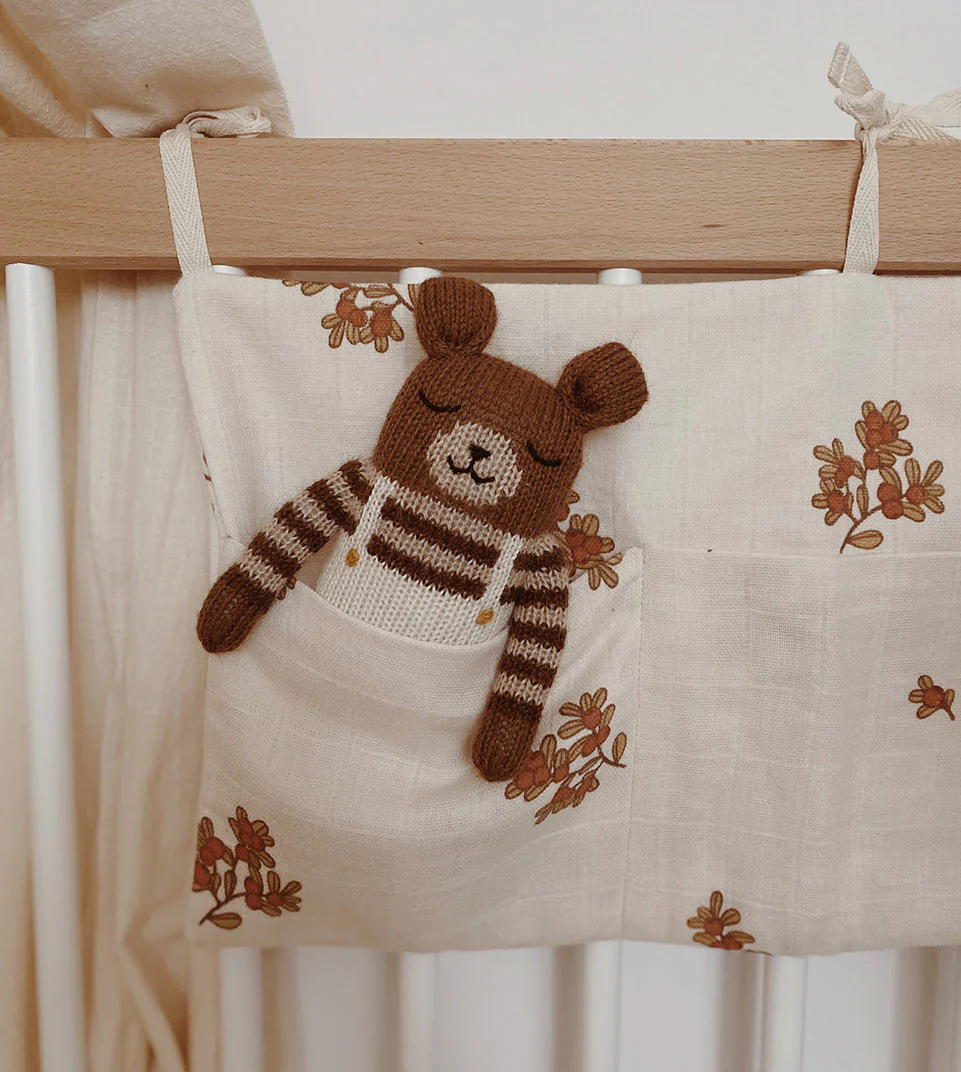 Teddy Soft Toy - Ecru Overalls - Image 2