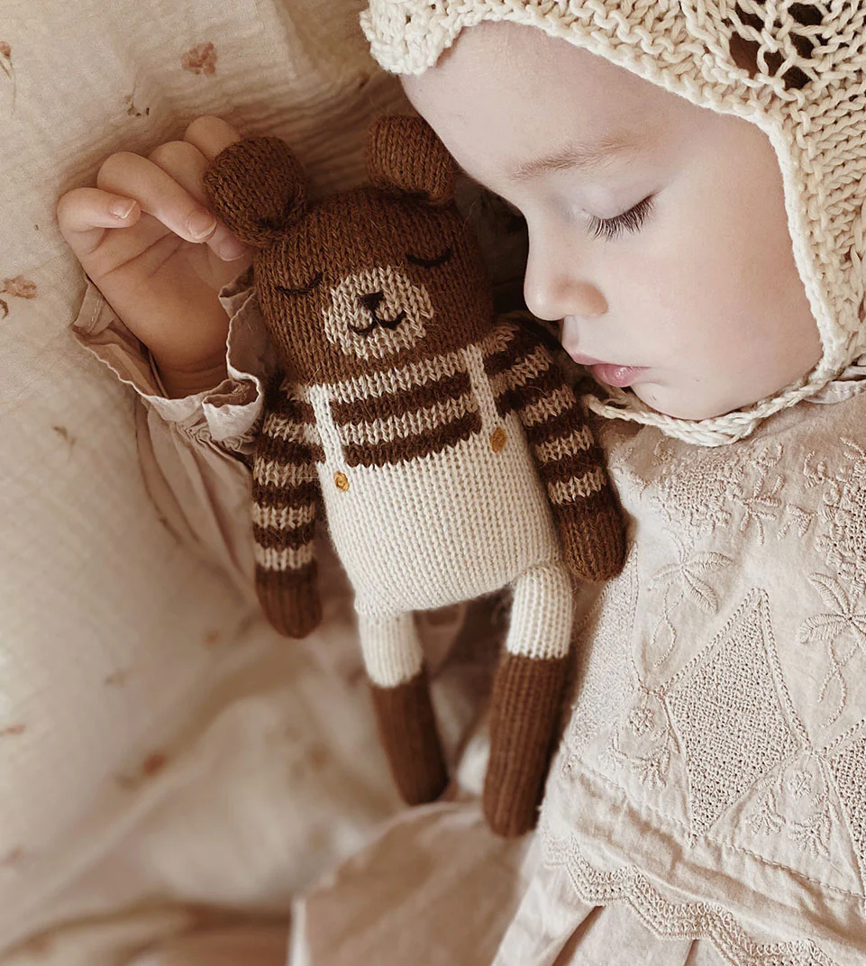 Teddy Soft Toy - Ecru Overalls - Image 3