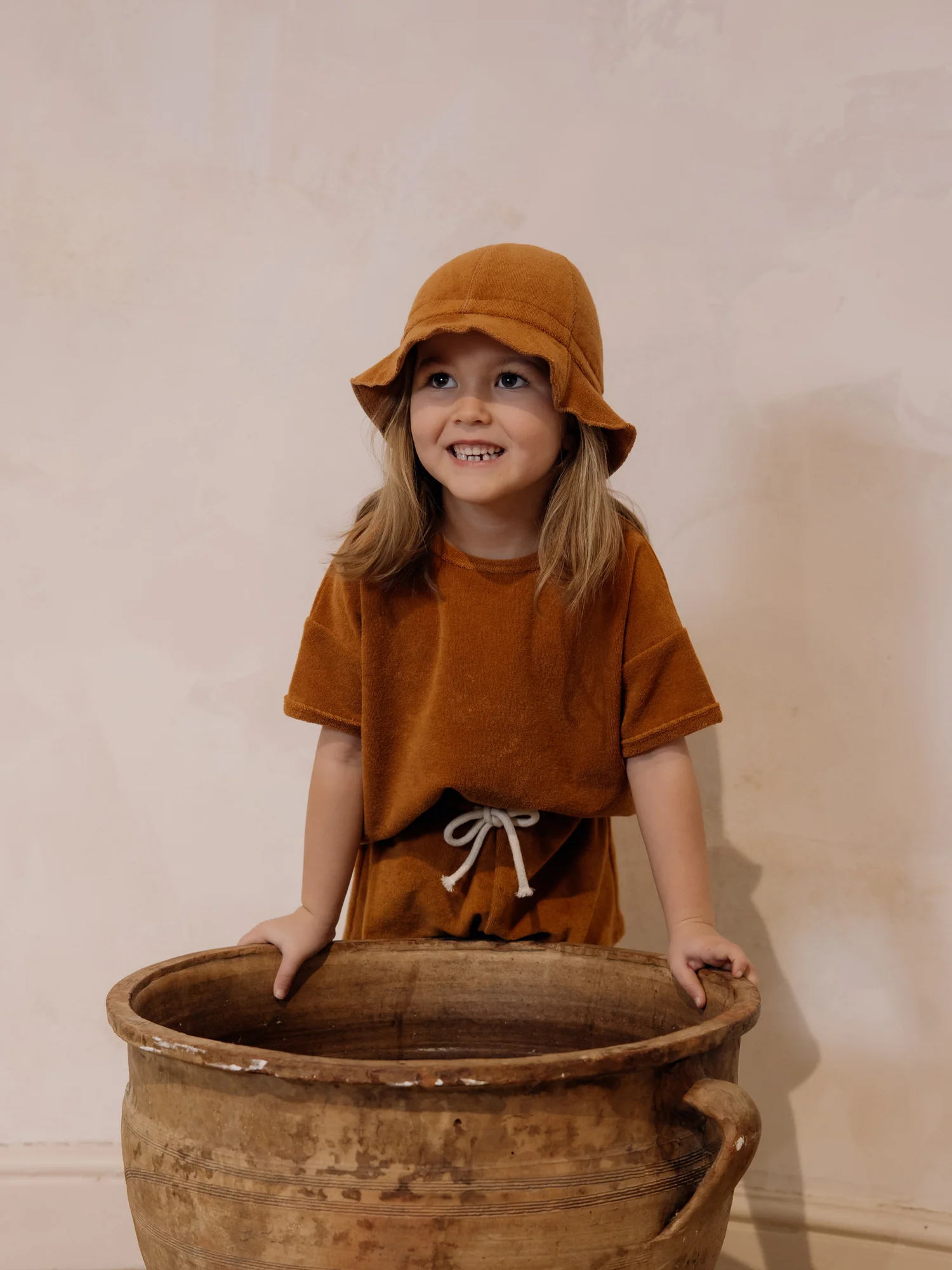 Terracotta Terry Boxy T-shirt - Image 3