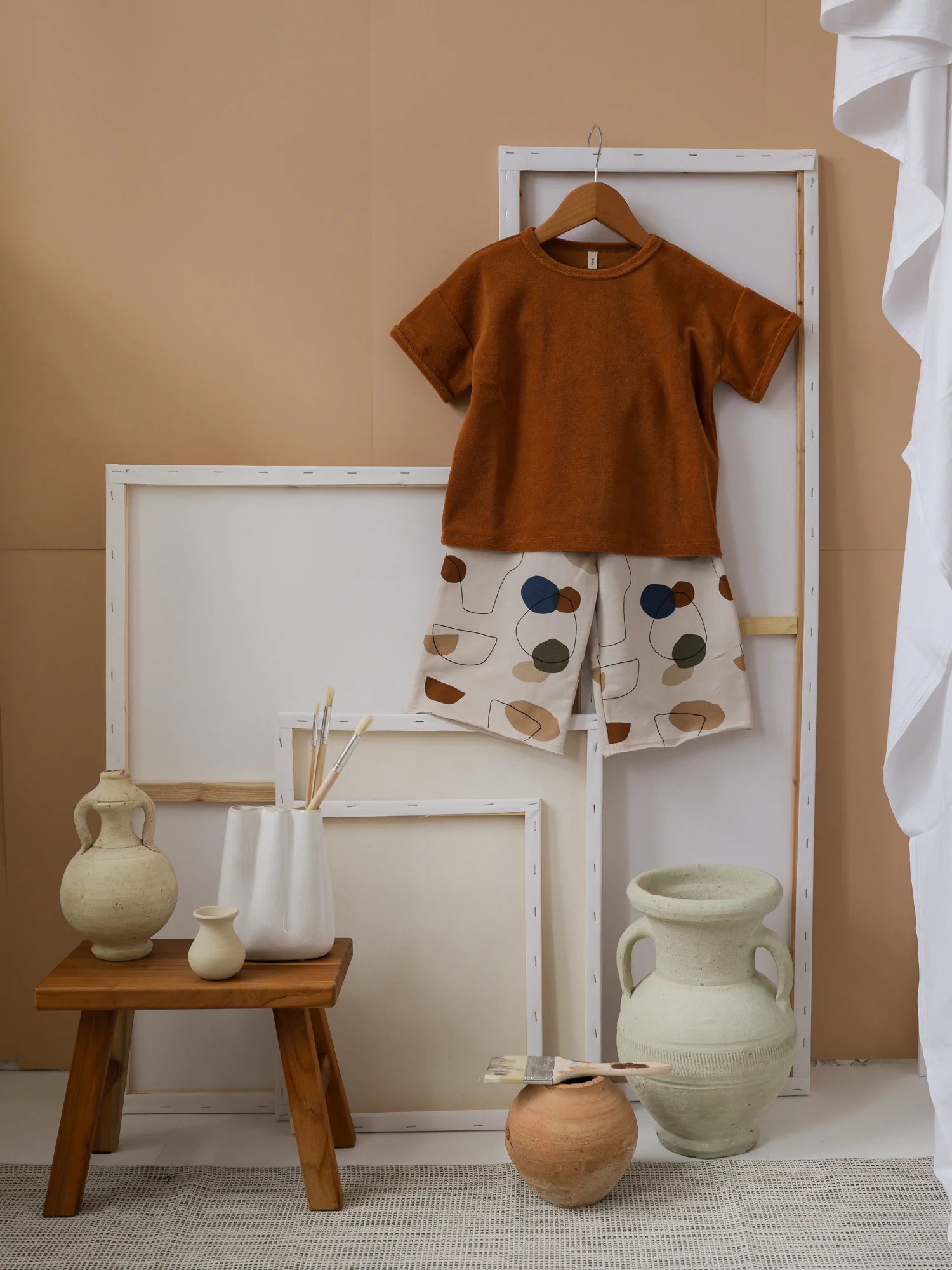Terracotta Terry Boxy T-shirt - Image 7